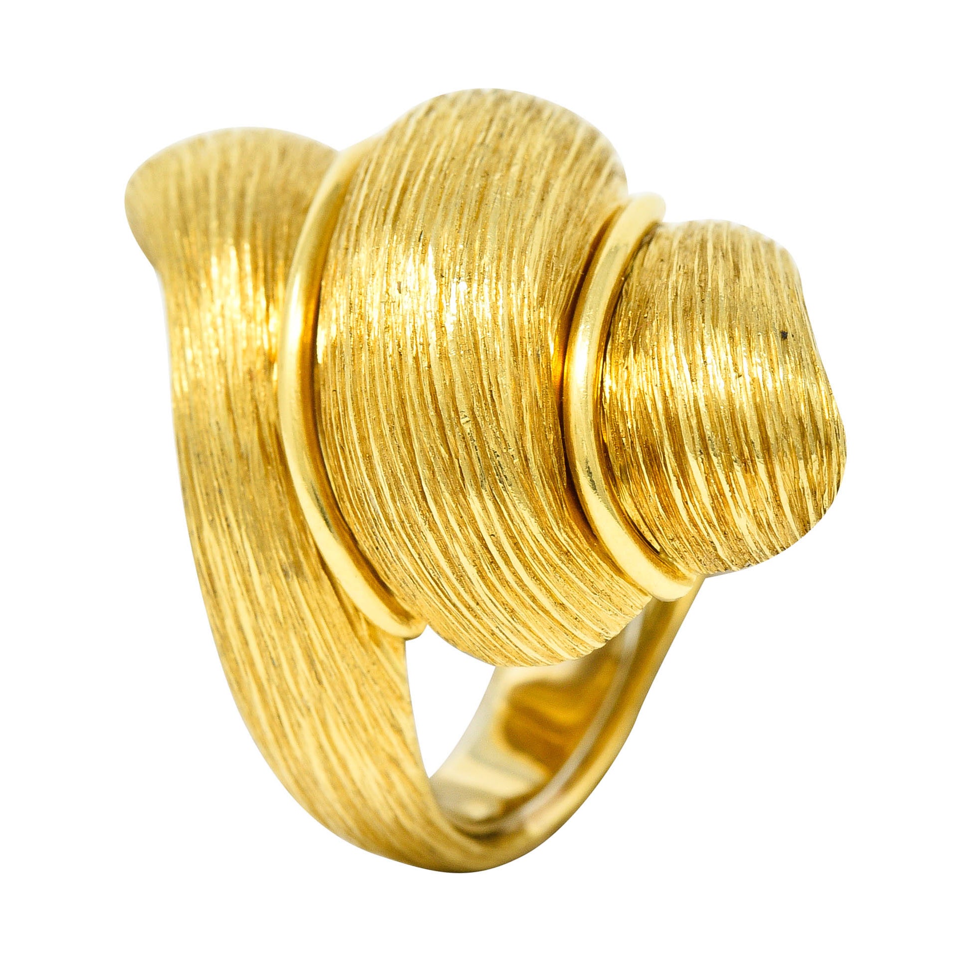 1980's Henry Dunay 18 Karat Yellow Gold Sabi Twist Statement RingRing - Wilson's Estate Jewelry