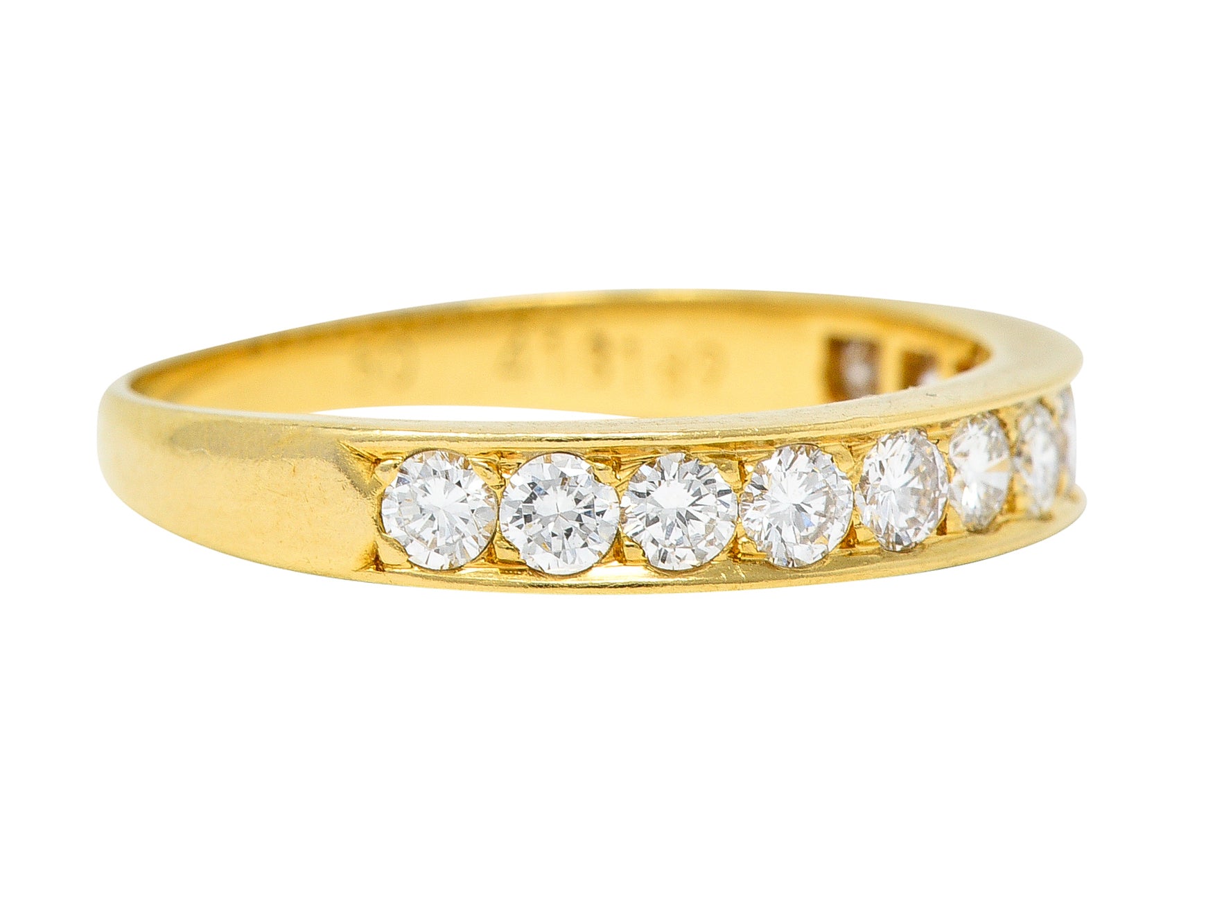 Cartier Contemporary 0.48 CTW Diamond 18 Karat Yellow Gold Band Ring Wilson's Estate Jewelry