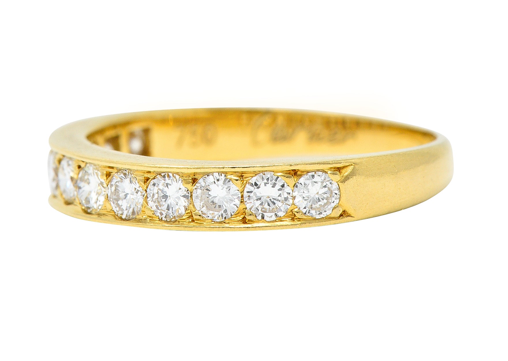 Cartier Contemporary 0.48 CTW Diamond 18 Karat Yellow Gold Band Ring Wilson's Estate Jewelry