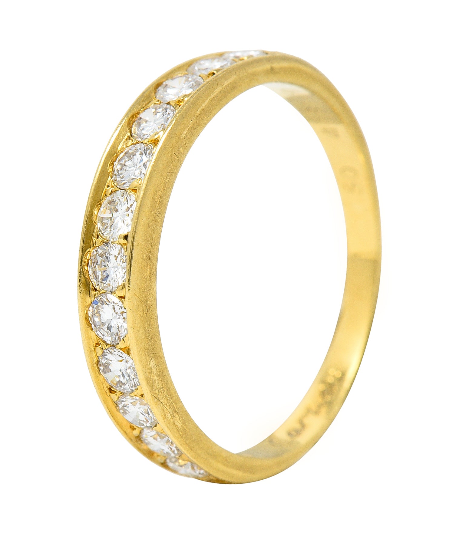 Cartier Contemporary 0.48 CTW Diamond 18 Karat Yellow Gold Band Ring Wilson's Estate Jewelry