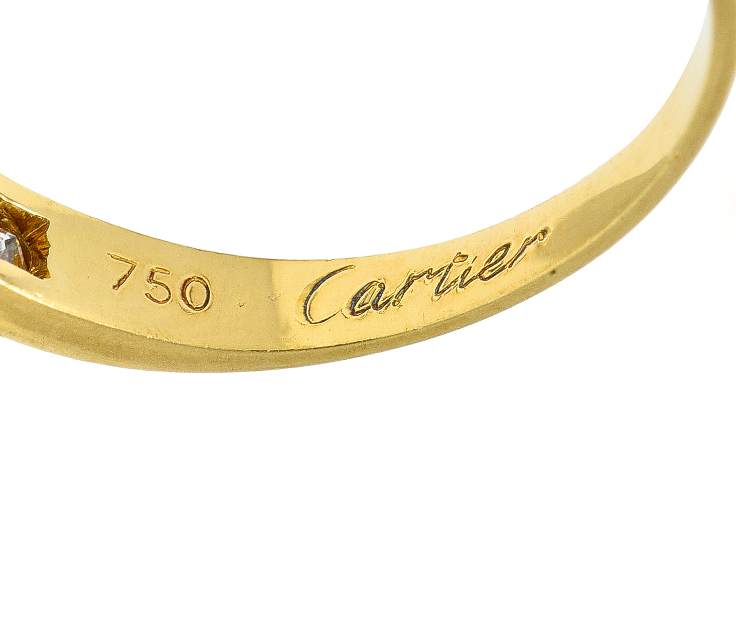 Cartier Contemporary 0.48 CTW Diamond 18 Karat Yellow Gold Band Ring Wilson's Estate Jewelry