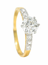 Early Art Deco 0.95 CTW Diamond Platinum-Topped 18 Karat Gold Engagement RingRing - Wilson's Estate Jewelry