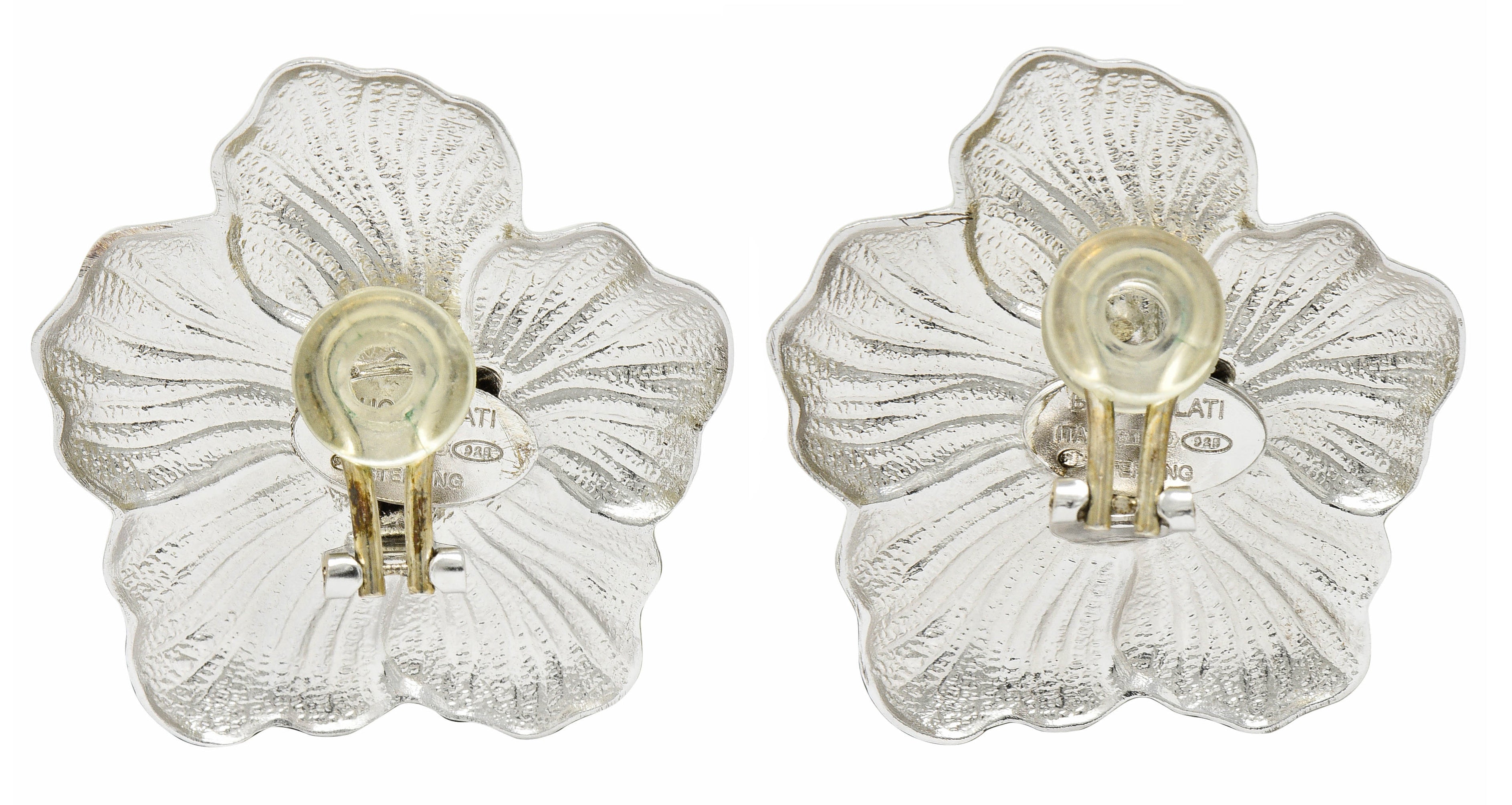 Buccellati Sterling Silver Vermeil Gardenia Blossom Ear-Clip EarringsEarrings - Wilson's Estate Jewelry