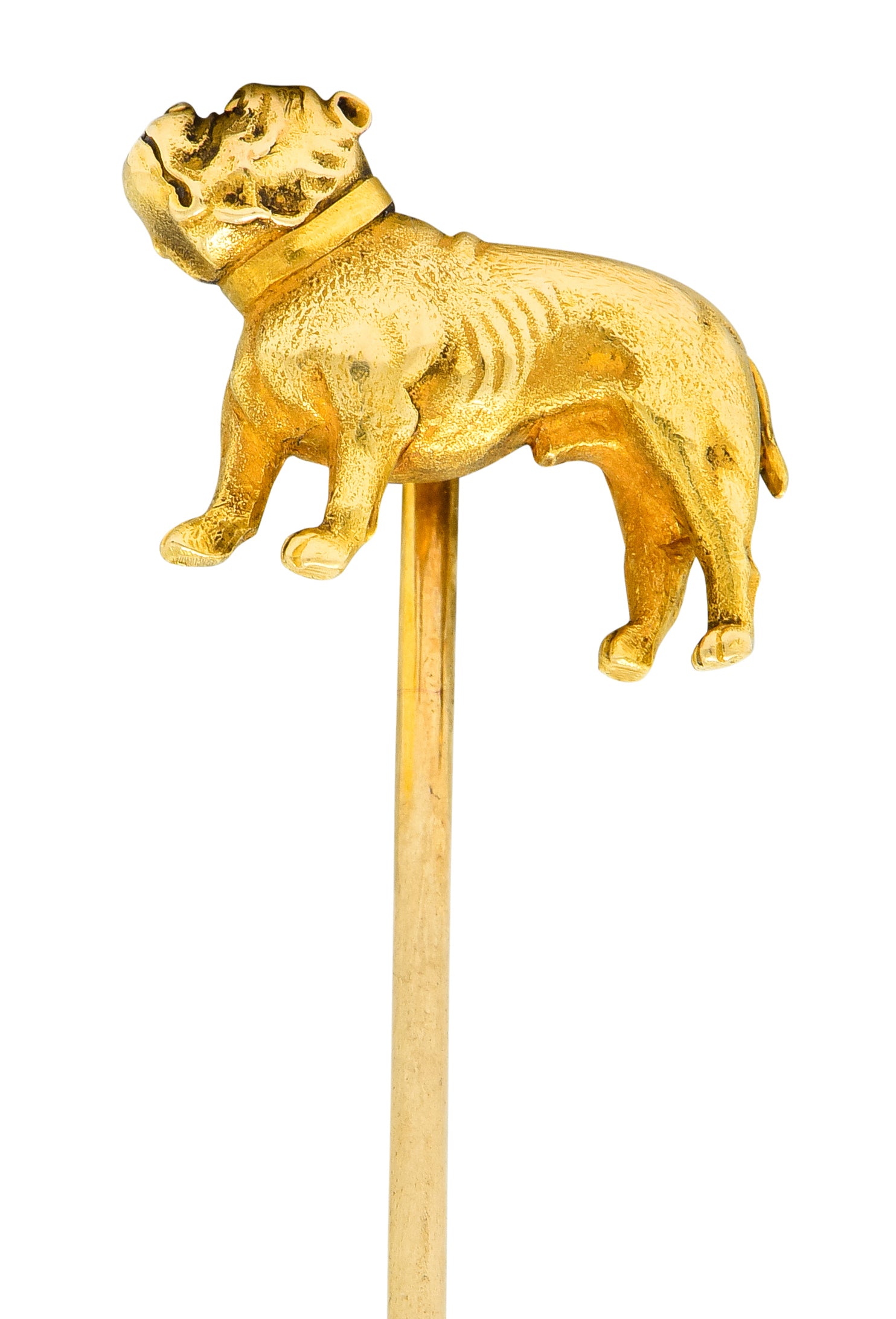 Tiffany & Co. Art Nouveau 18 Karat Gold Bulldog Stickpin - Wilson's Estate Jewelry