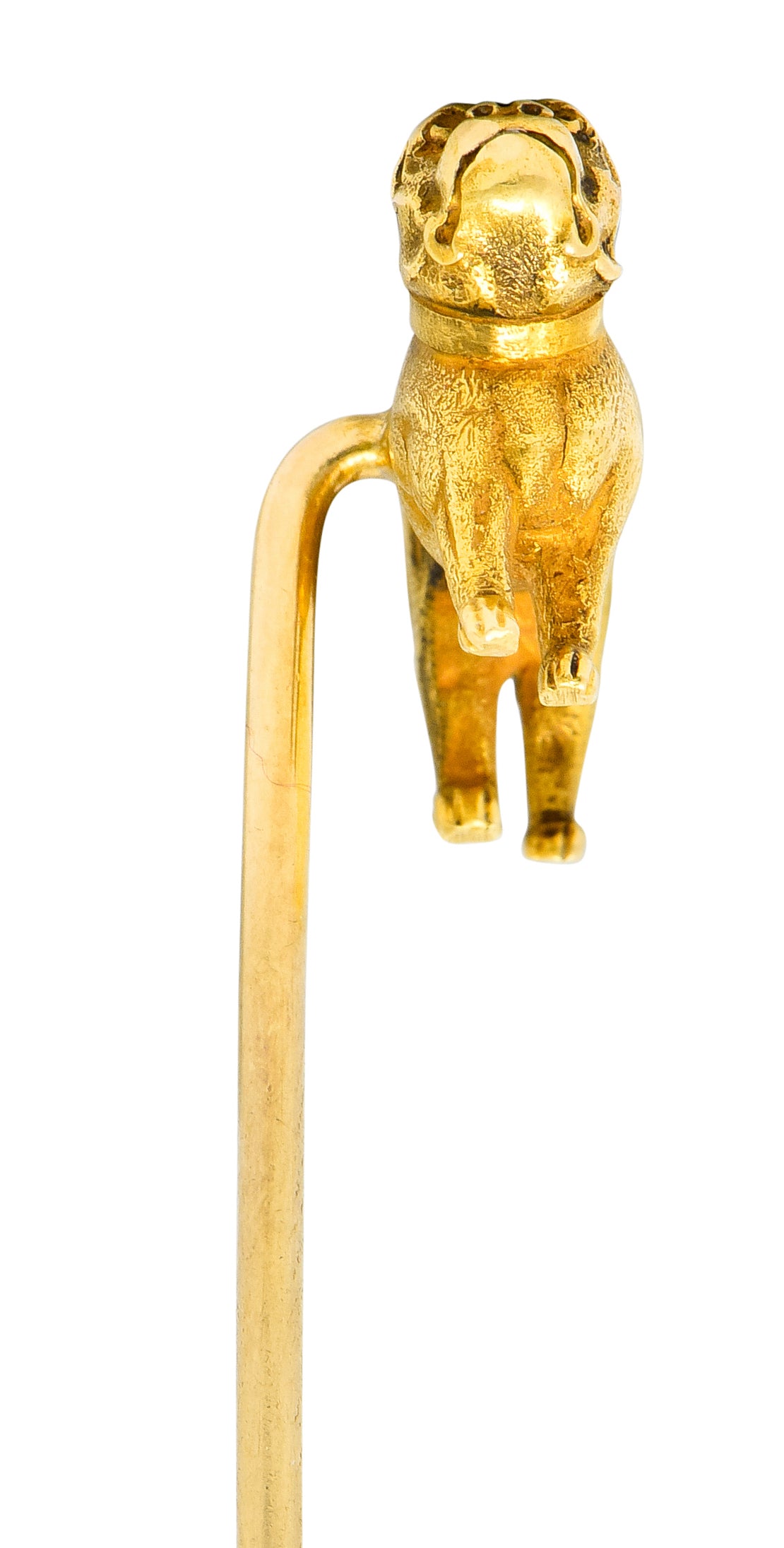 Tiffany & Co. Art Nouveau 18 Karat Gold Bulldog Stickpin - Wilson's Estate Jewelry