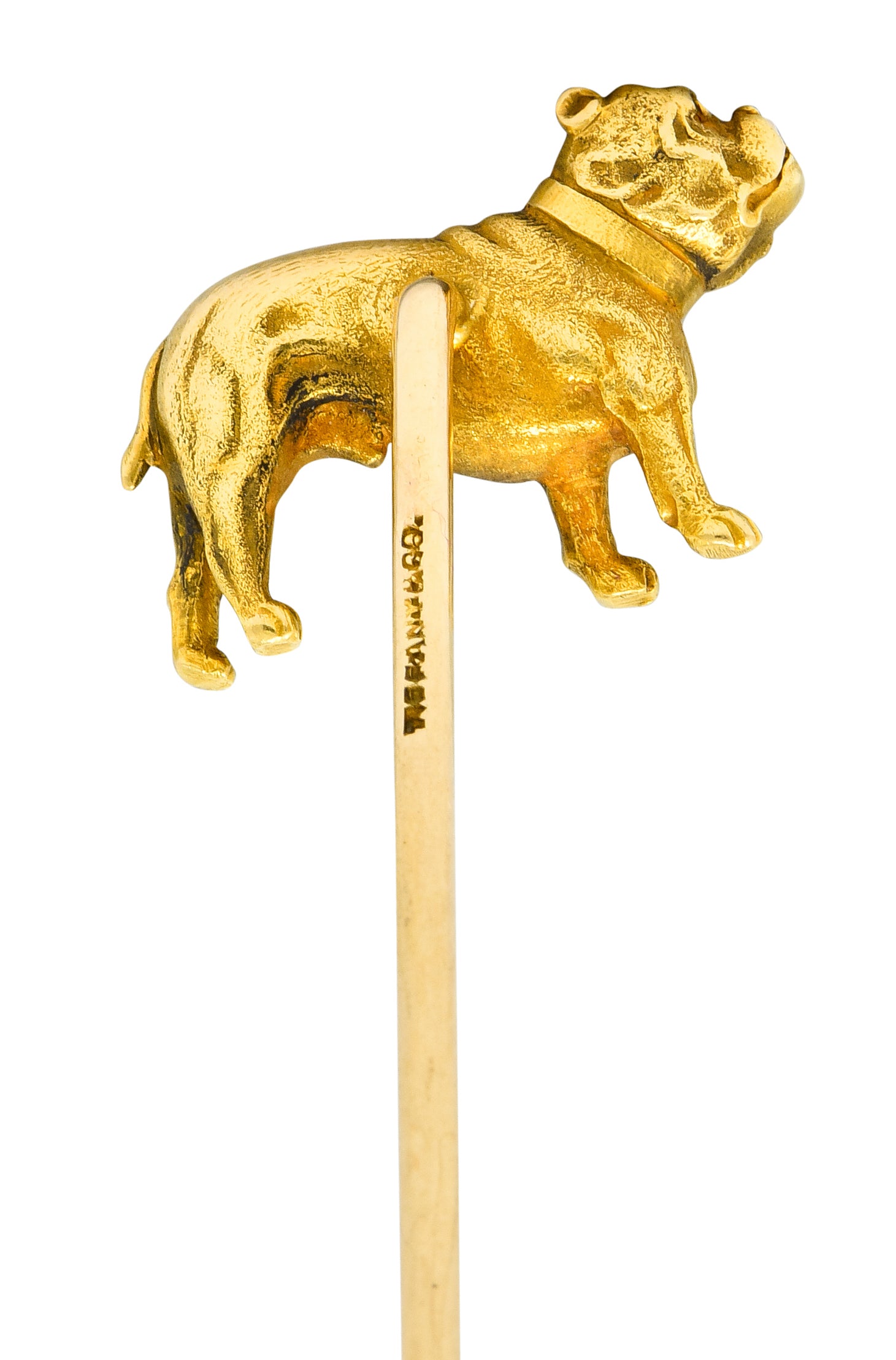 Tiffany & Co. Art Nouveau 18 Karat Gold Bulldog Stickpin - Wilson's Estate Jewelry