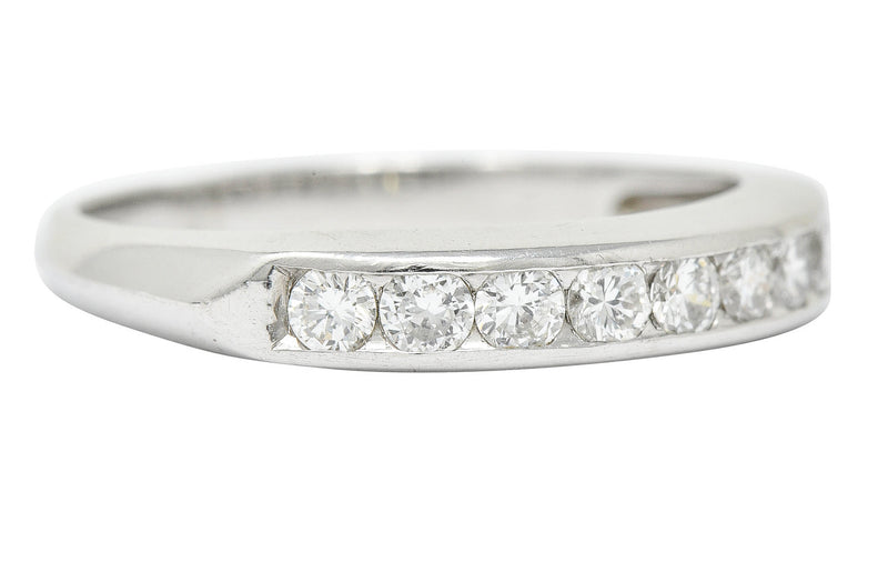 1950's Mid-Century 0.50 CTW Diamond Platinum Channel Band RingRing - Wilson's Estate Jewelry