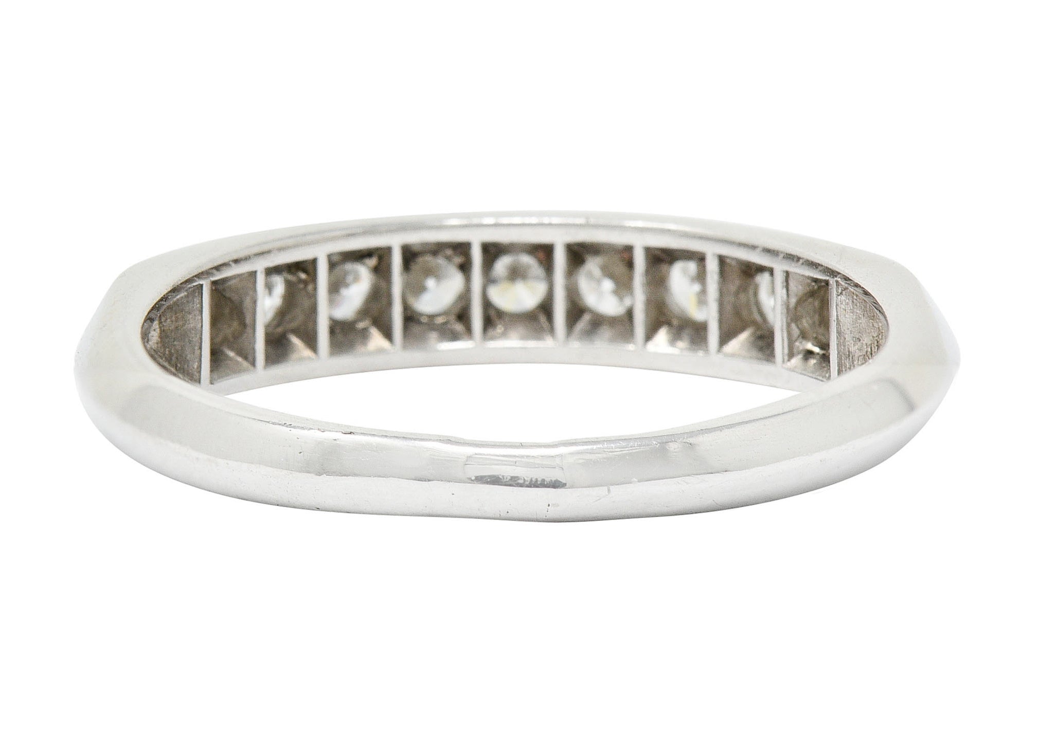 1950's Mid-Century 0.50 CTW Diamond Platinum Channel Band RingRing - Wilson's Estate Jewelry