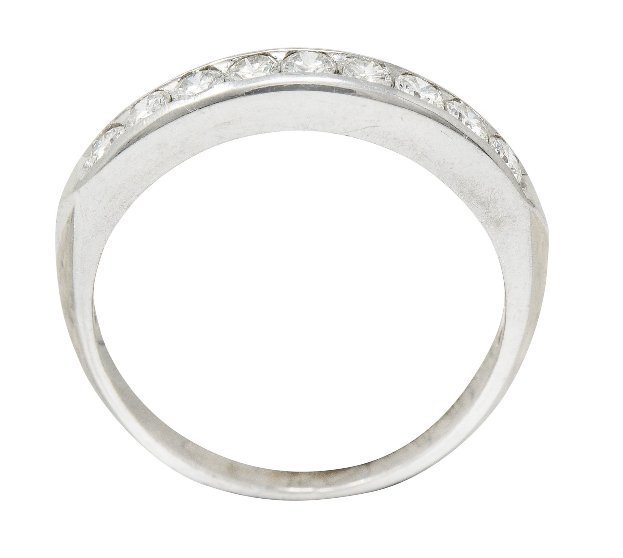 1950's Mid-Century 0.50 CTW Diamond Platinum Channel Band RingRing - Wilson's Estate Jewelry