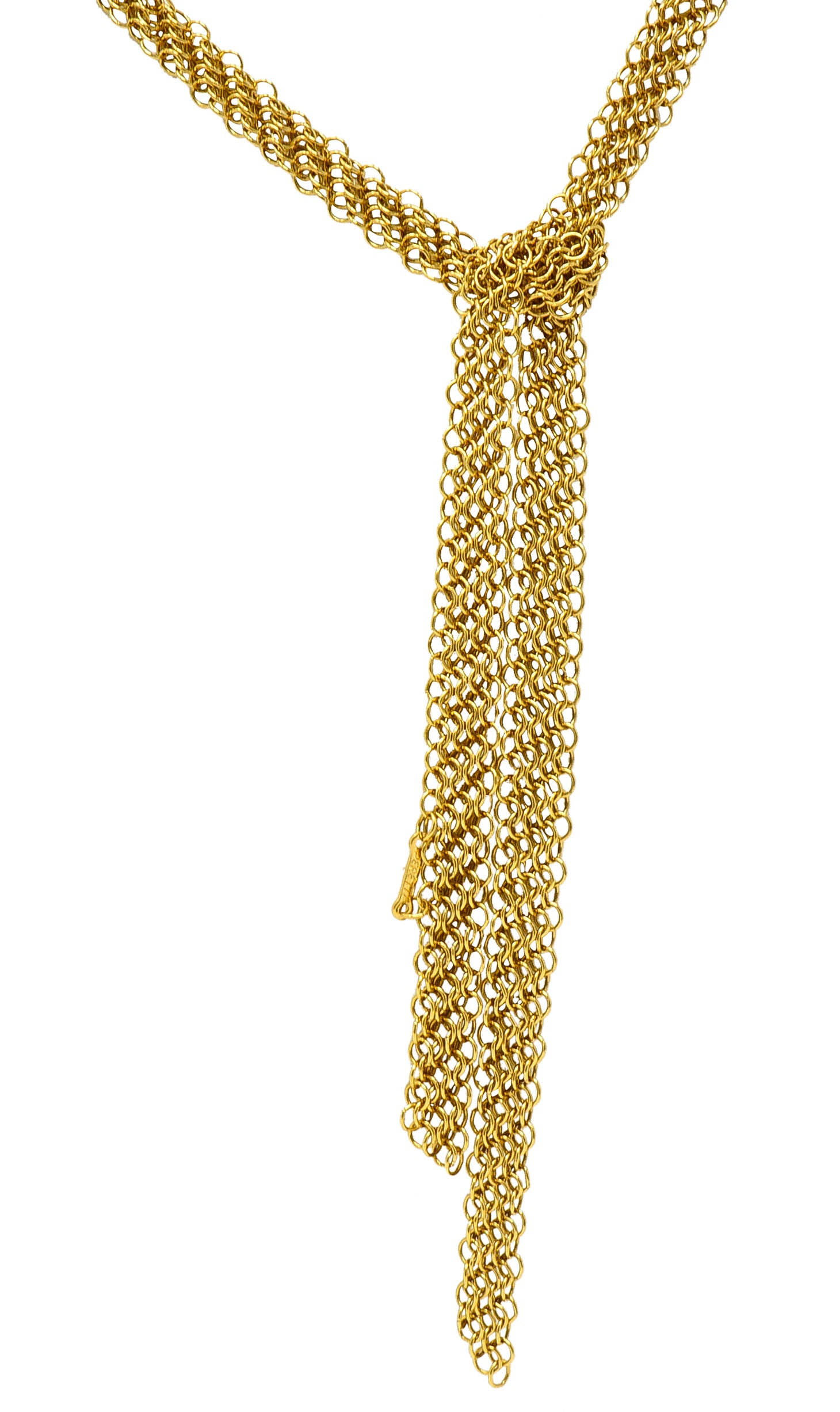 Elsa Peretti Tiffany & Co. 18 Karat Gold Mesh Scarf Chain NecklaceNecklace - Wilson's Estate Jewelry