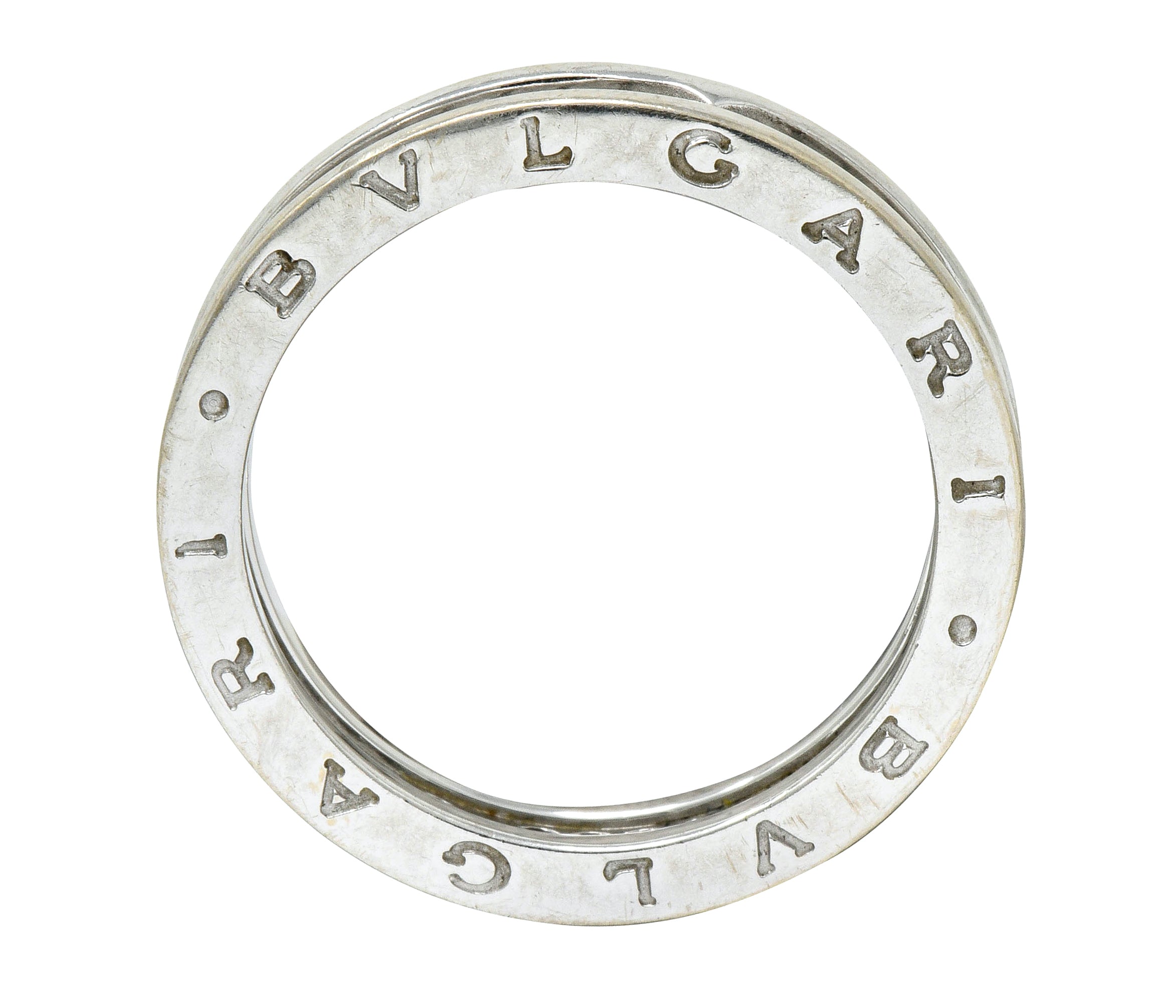 Bulgari 1.20 CTW Diamond 18 Karat White Gold Men's Eternity Band Ring - Wilson's Estate Jewelry