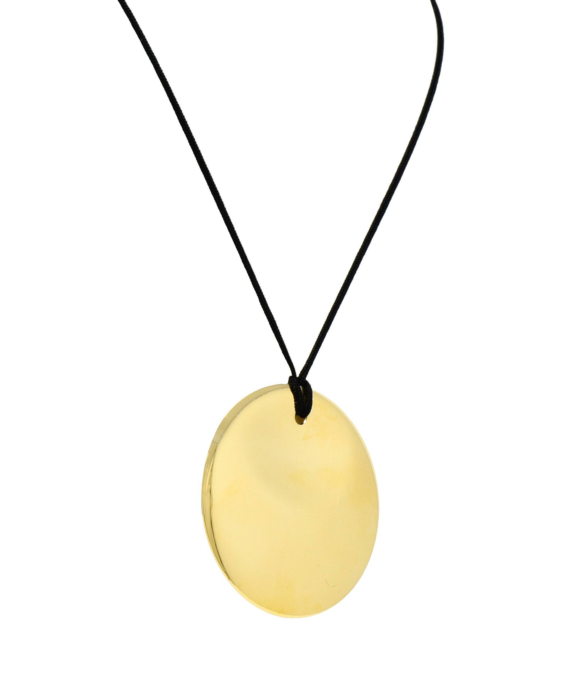 Elsa Peretti Spain Tiffany & Co. 18 Karat Gold Disc Pendant NecklaceNecklace - Wilson's Estate Jewelry