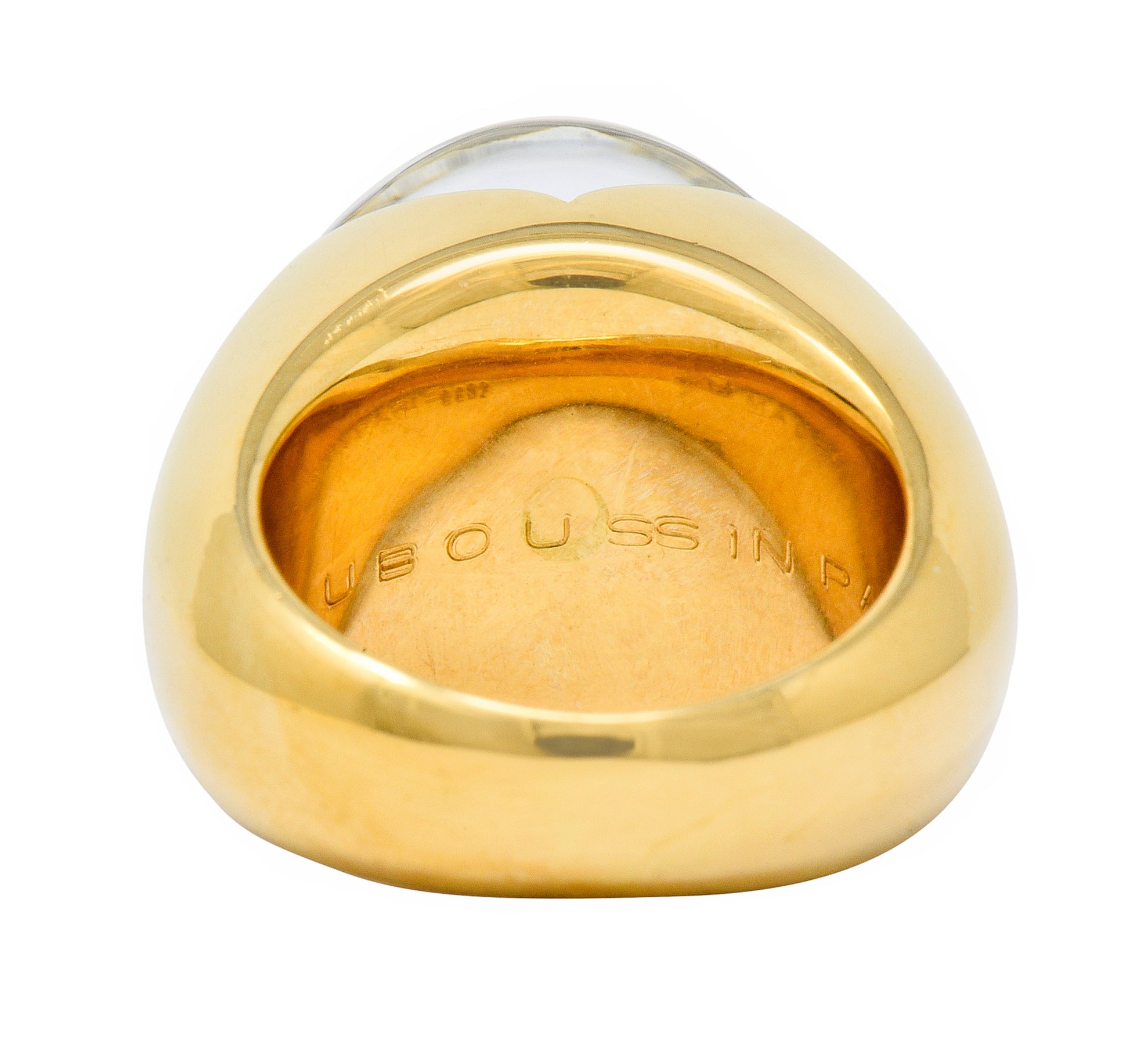 Mauboussin Paris Diamond Rock Crystal 18 Karat Gold Orb RingRing - Wilson's Estate Jewelry