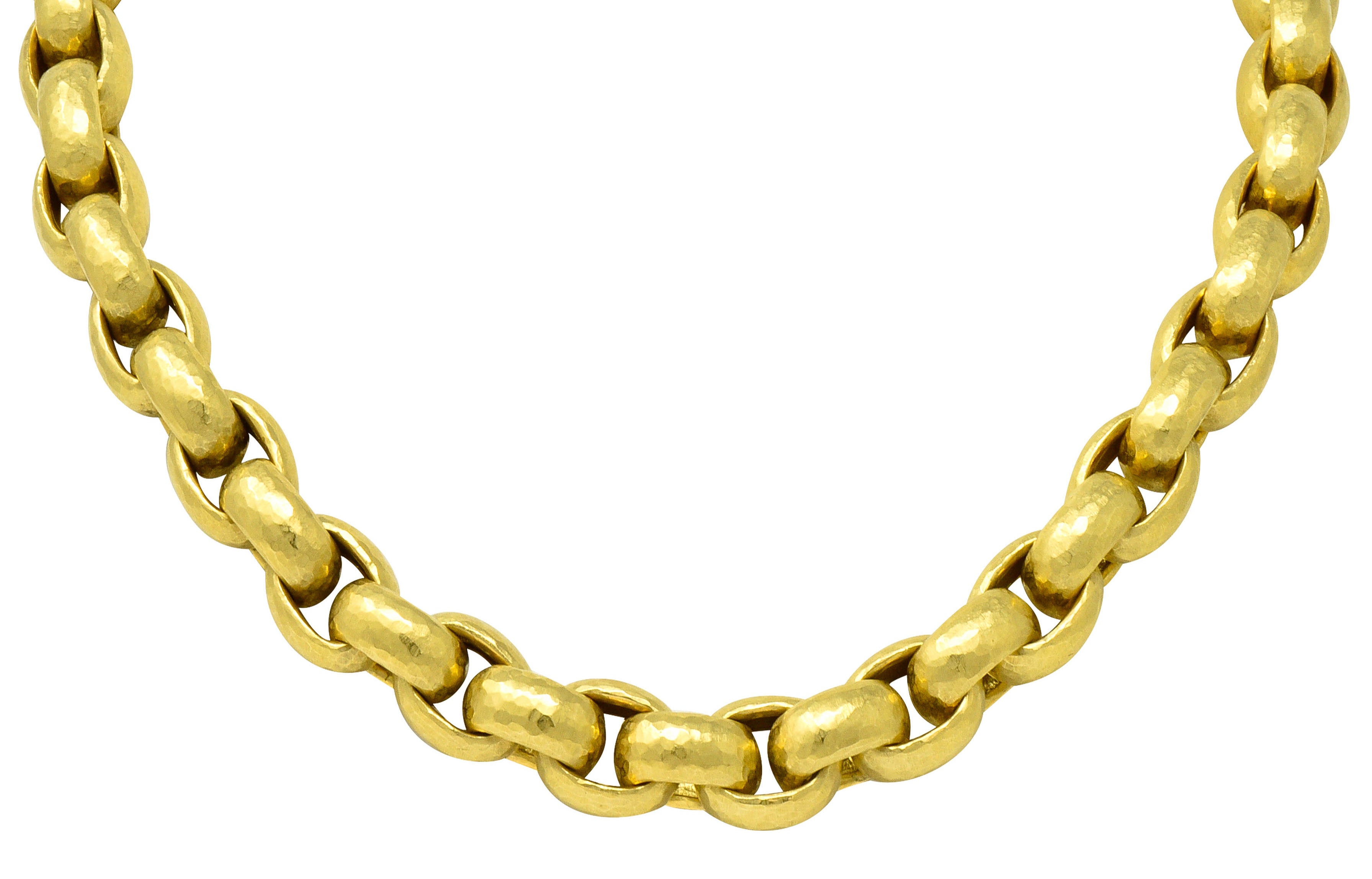 Paloma Picasso Tiffany & Co. 18 Karat Yellow Gold Hammered Link NecklaceNecklace - Wilson's Estate Jewelry