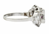 Art Deco 1.46 CTW Diamond Ruby Platinum Engagement RingRing - Wilson's Estate Jewelry