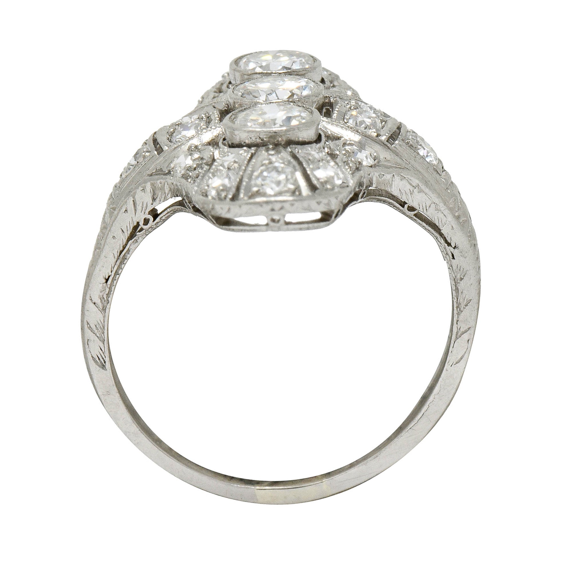 .11111 *Art Deco 1.25 CTW Diamond Platinum Dinner Ring - Wilson's Estate Jewelry