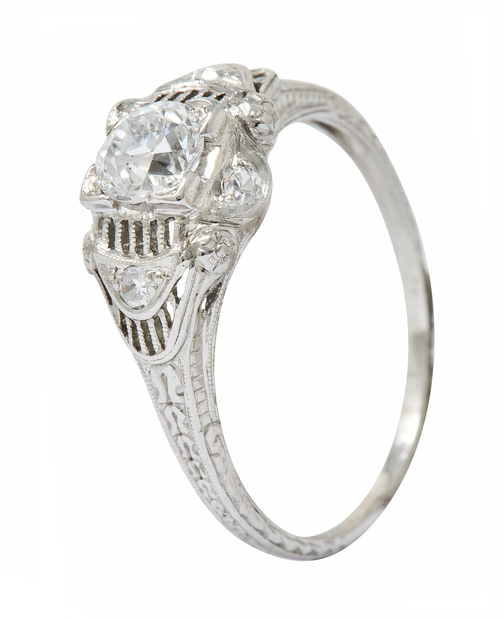 Art Deco 0.65 CTW Diamond Platinum Engagement RingRing - Wilson's Estate Jewelry