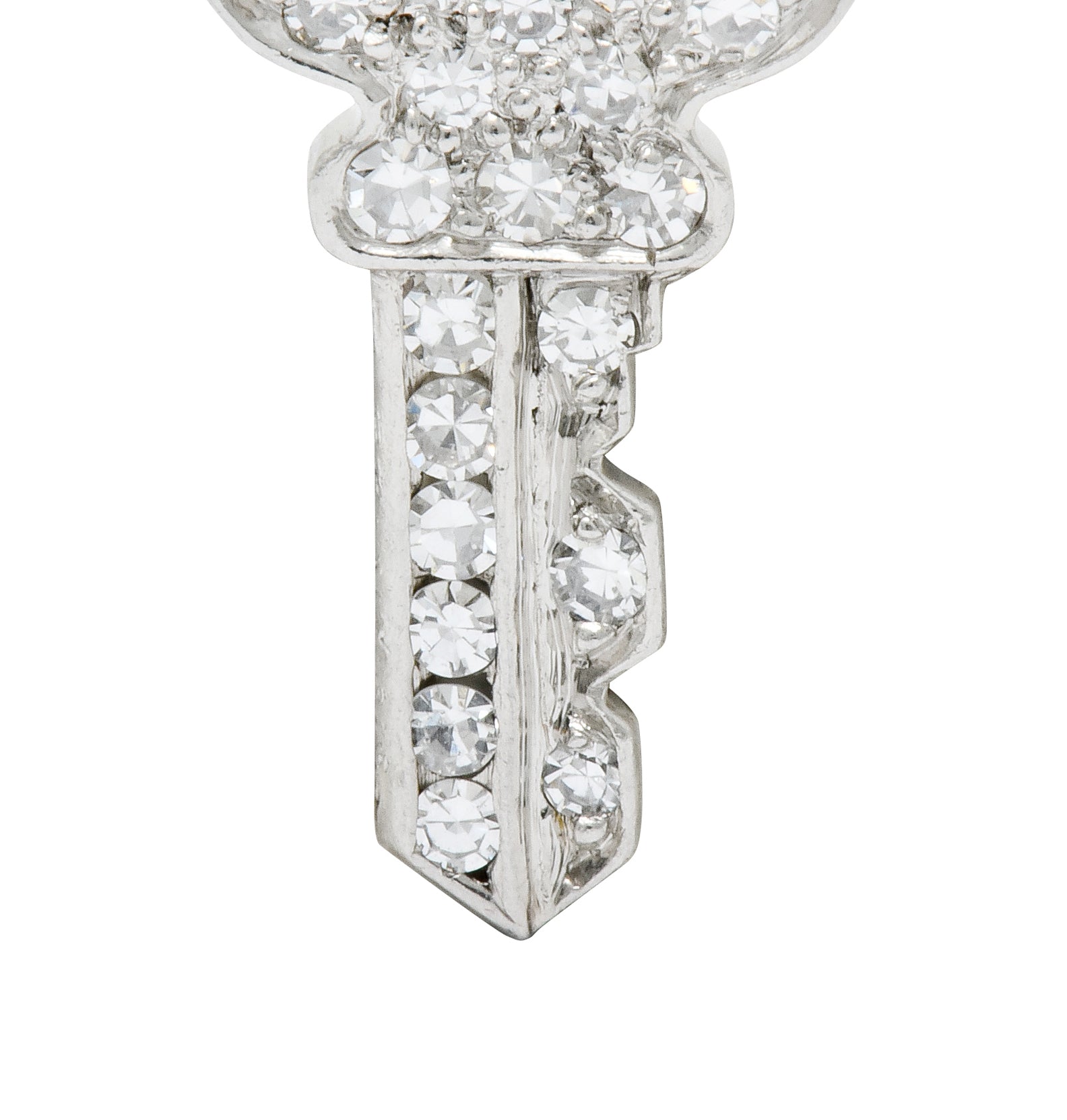 Tiffany & Co. Diamond Platinum Key Charm Circa 1950 - Wilson's Estate Jewelry