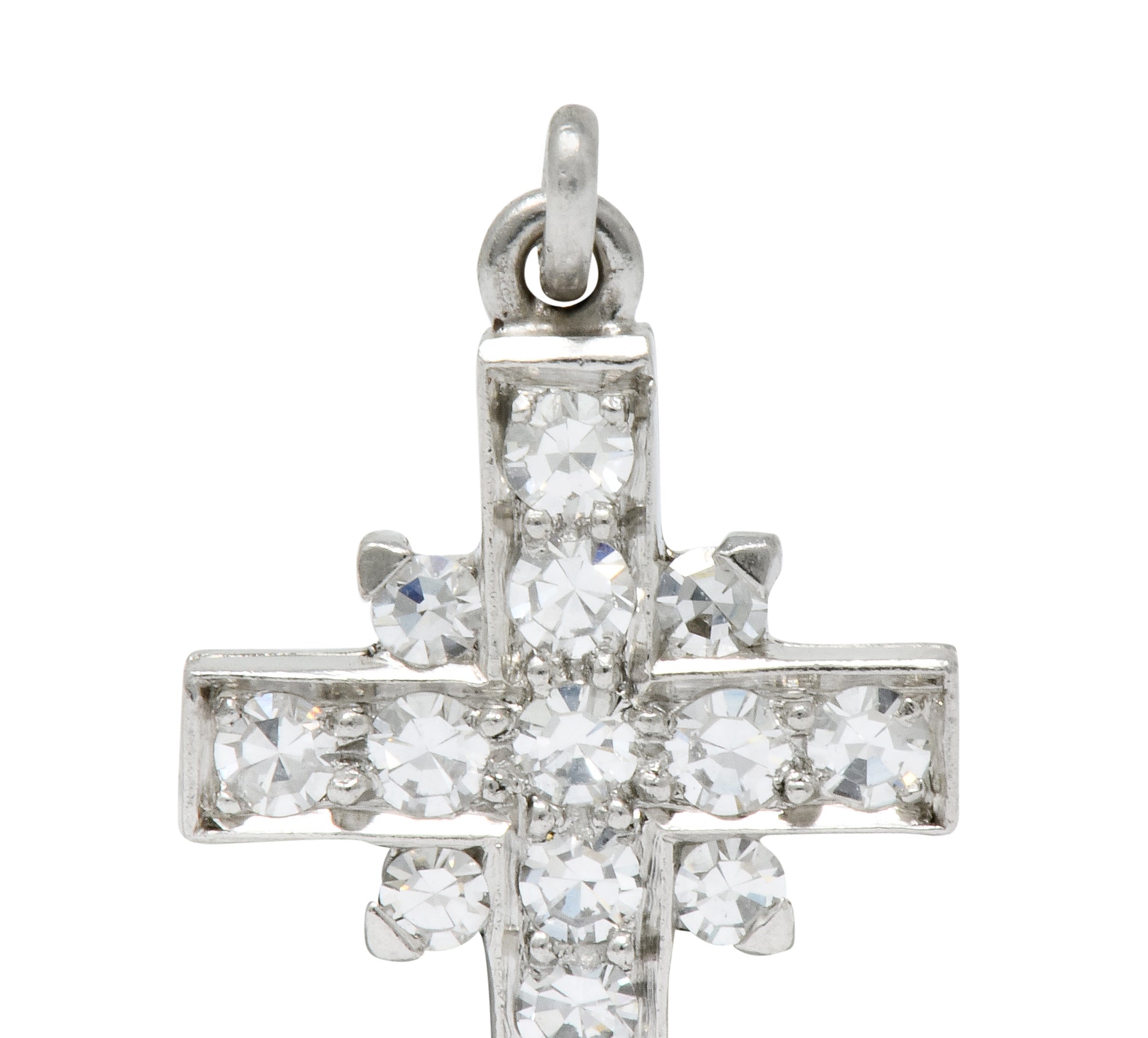 Tiffany & Co. Diamond Platinum Cross Charm Circa 1950 - Wilson's Estate Jewelry