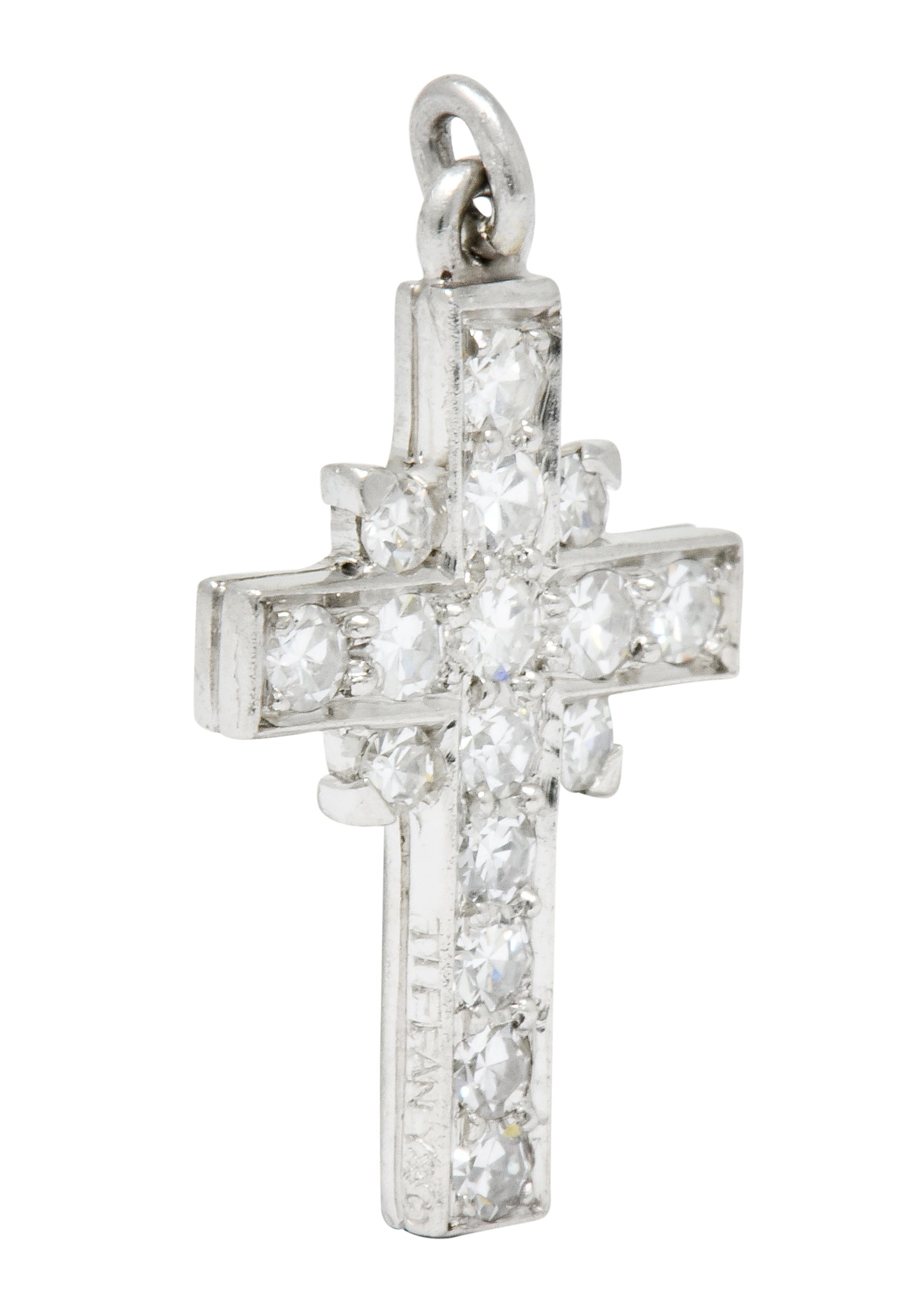 Tiffany & Co. Diamond Platinum Cross Charm Circa 1950 - Wilson's Estate Jewelry