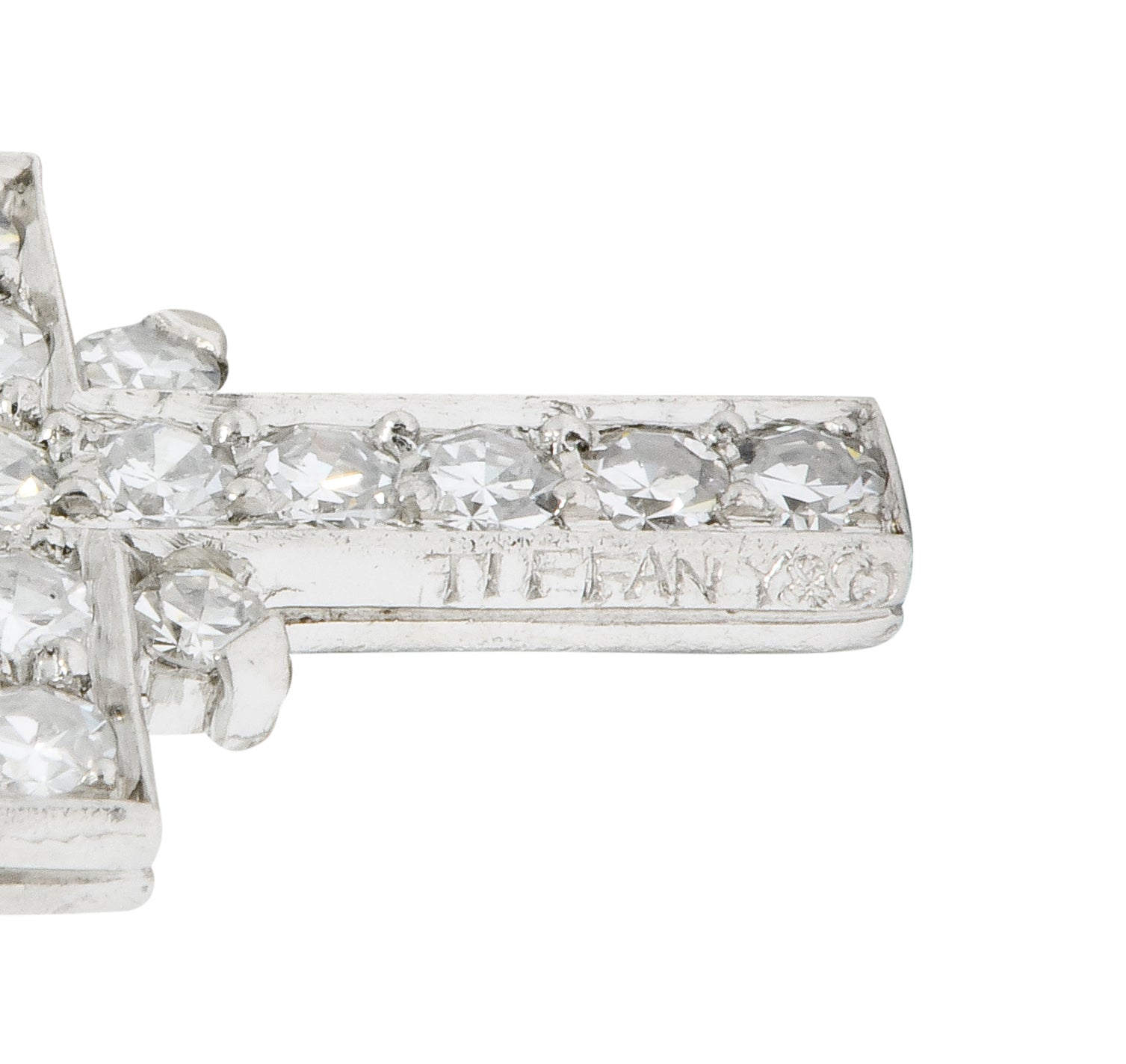 Tiffany & Co. Diamond Platinum Cross Charm Circa 1950 - Wilson's Estate Jewelry