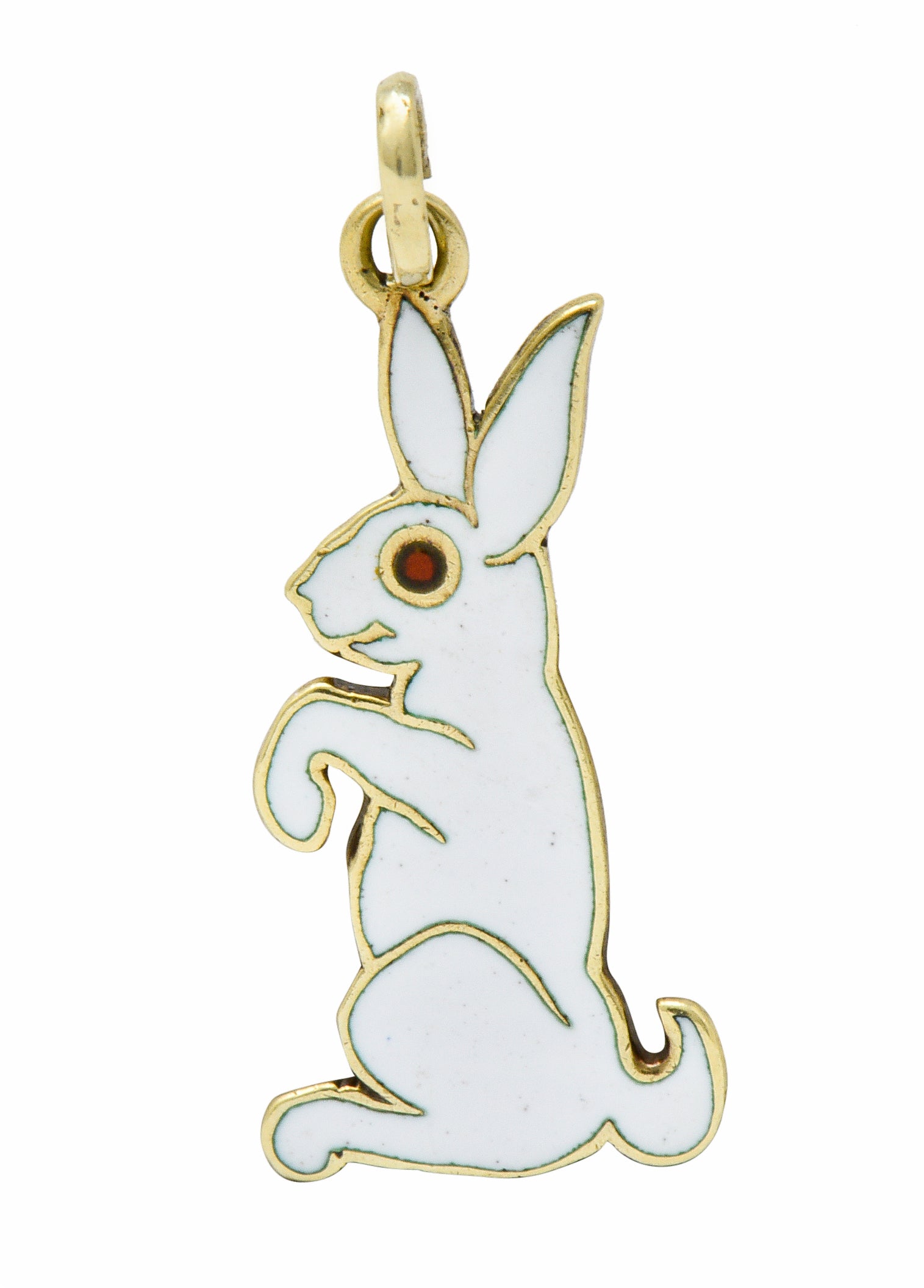 Cartier New York Art Deco Enamel 14 Karat Gold Rabbit Charmcharm - Wilson's Estate Jewelry