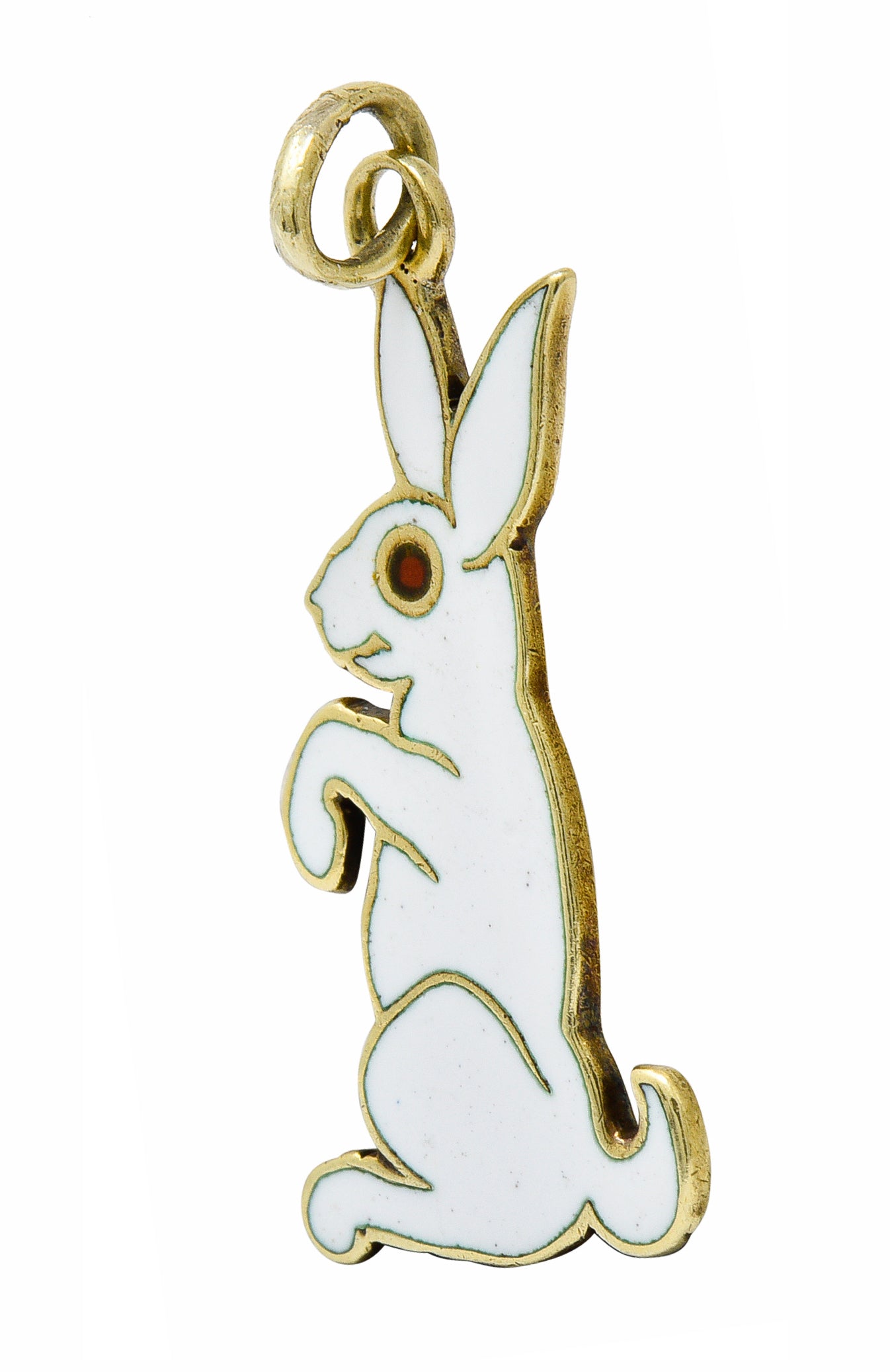 Cartier New York Art Deco Enamel 14 Karat Gold Rabbit Charmcharm - Wilson's Estate Jewelry