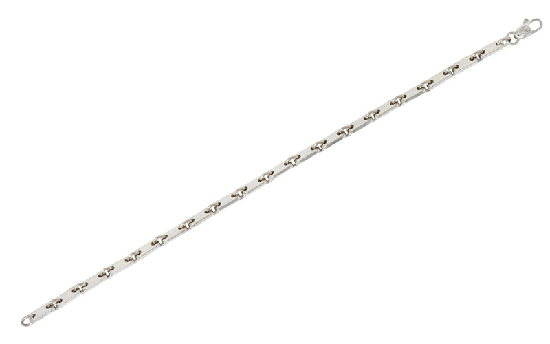 1998 Cartier 18 Karat White Gold Unisex Link Bracelet - Wilson's Estate Jewelry