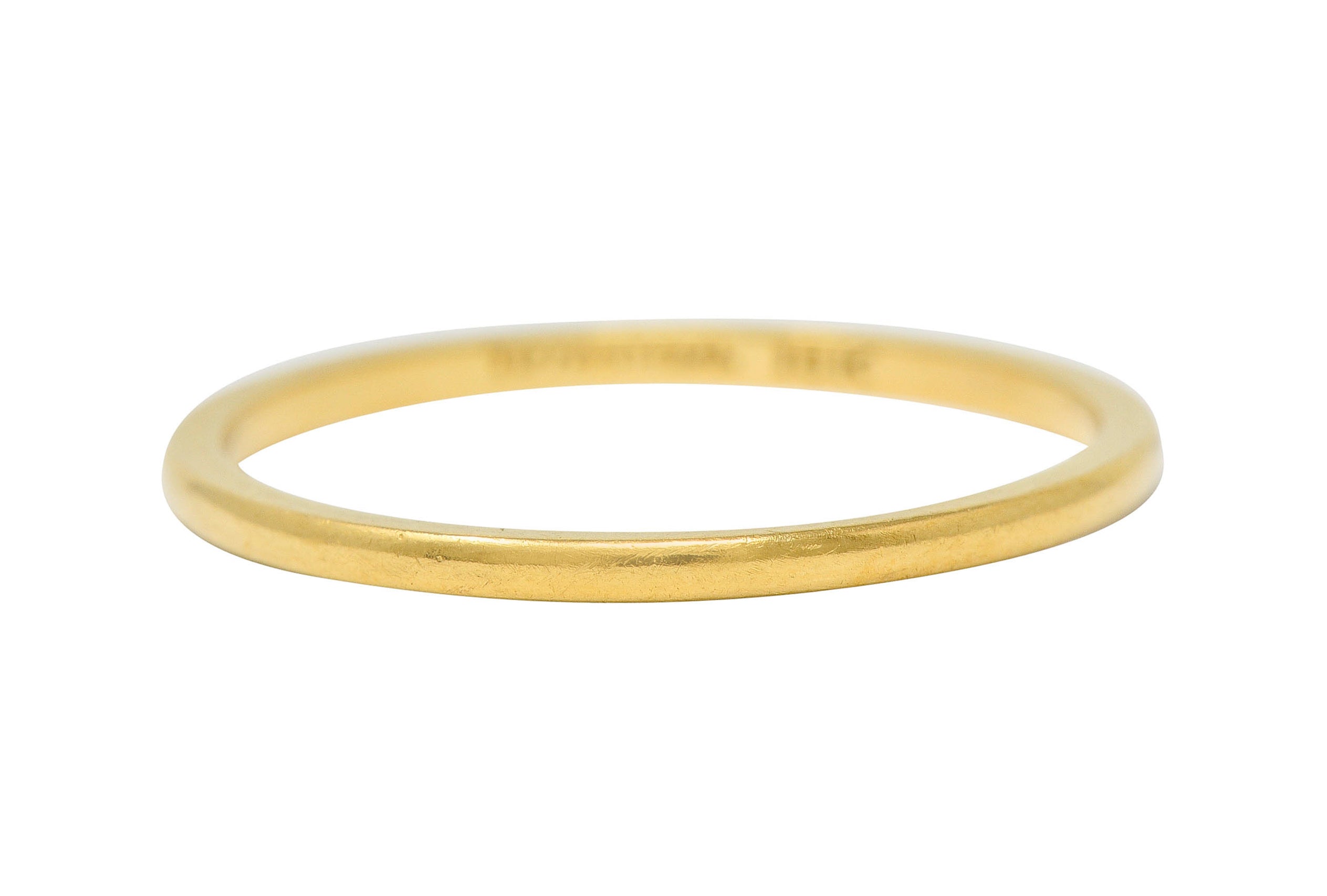 Tiffany & Co. 18 Karat Yellow Gold Unisex Stacking Band RingRing - Wilson's Estate Jewelry