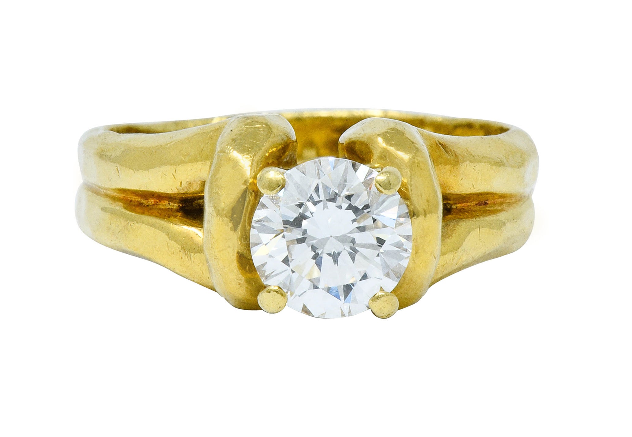 Henry Dunay Vintage 0.70 CT Diamond 18 Karat Gold Engagement RingRing - Wilson's Estate Jewelry