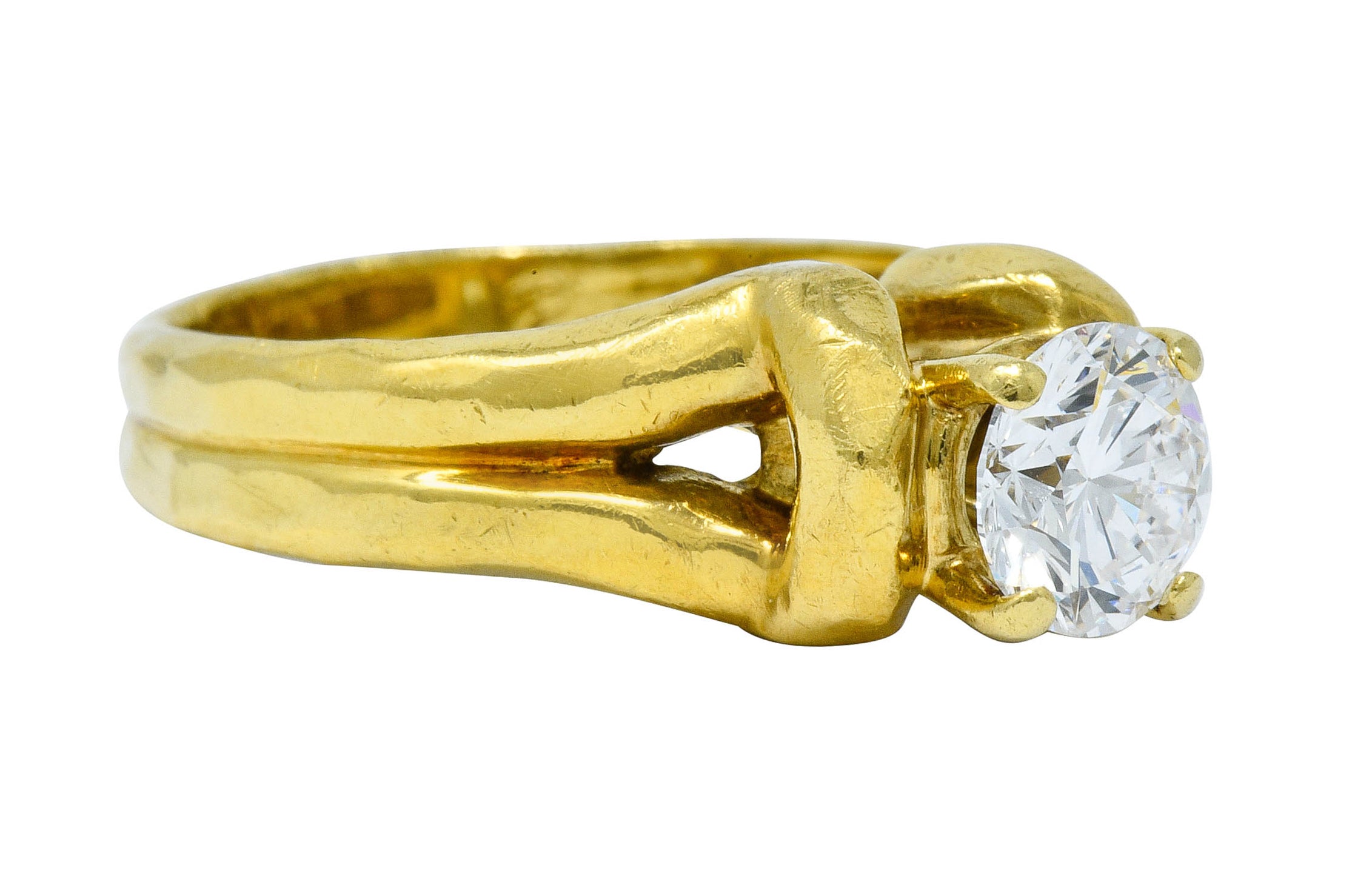 Henry Dunay Vintage 0.70 CT Diamond 18 Karat Gold Engagement RingRing - Wilson's Estate Jewelry