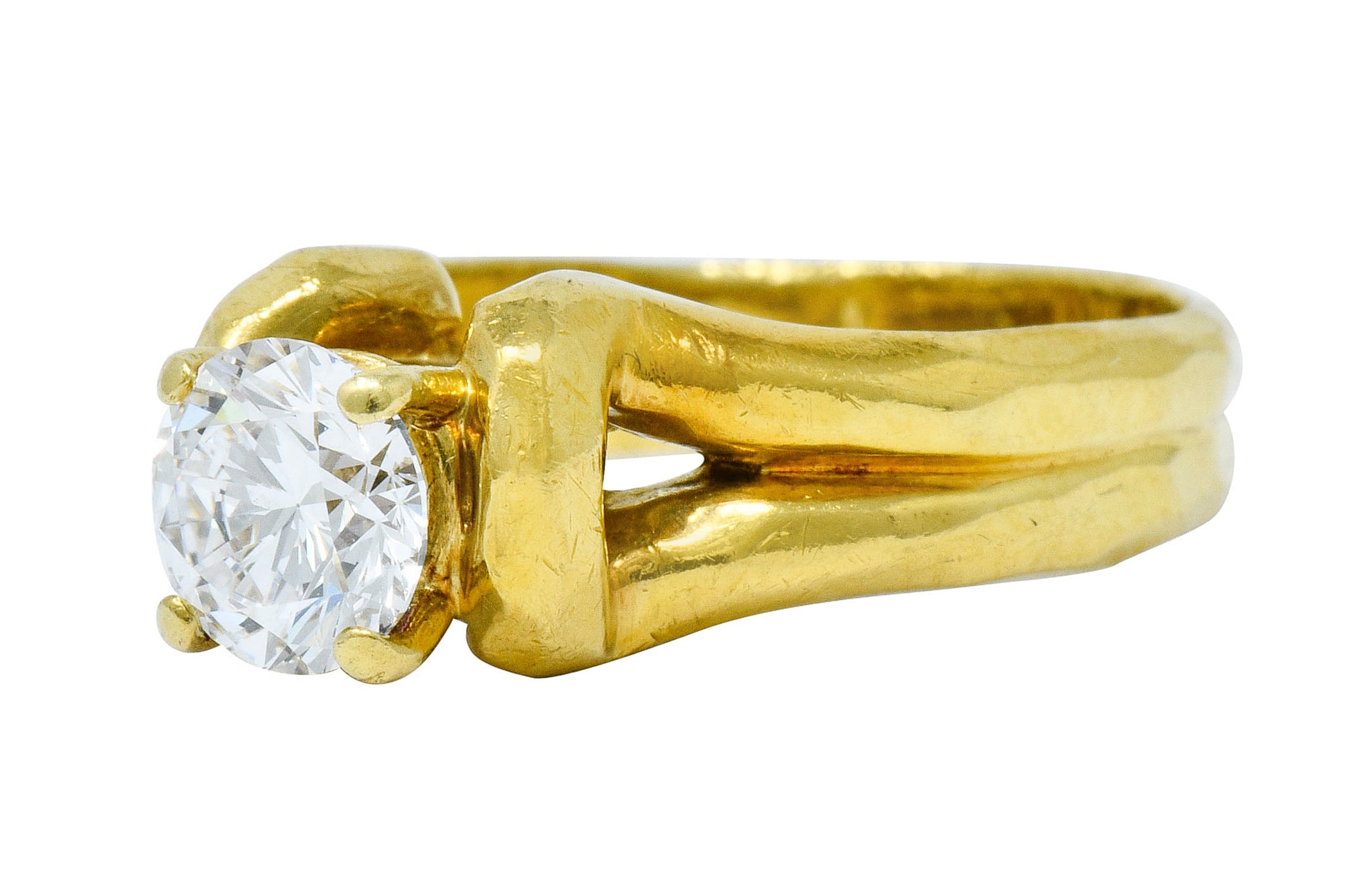 Henry Dunay Vintage 0.70 CT Diamond 18 Karat Gold Engagement RingRing - Wilson's Estate Jewelry