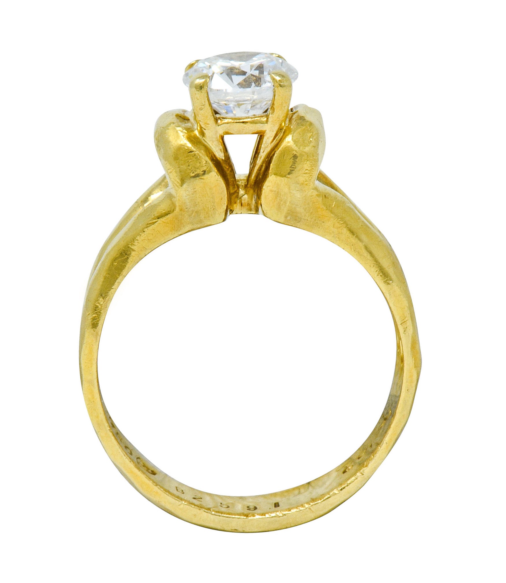 Henry Dunay Vintage 0.70 CT Diamond 18 Karat Gold Engagement RingRing - Wilson's Estate Jewelry