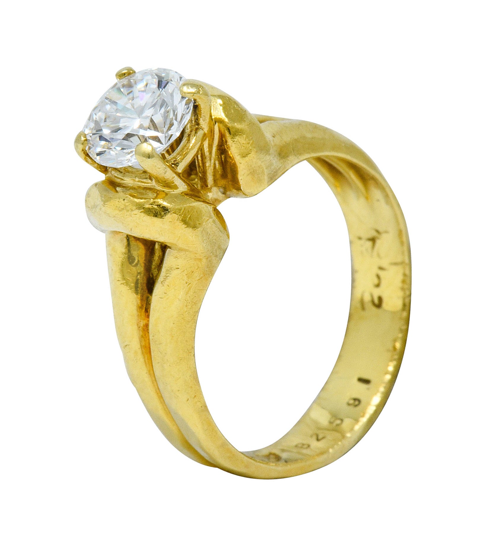 Henry Dunay Vintage 0.70 CT Diamond 18 Karat Gold Engagement RingRing - Wilson's Estate Jewelry