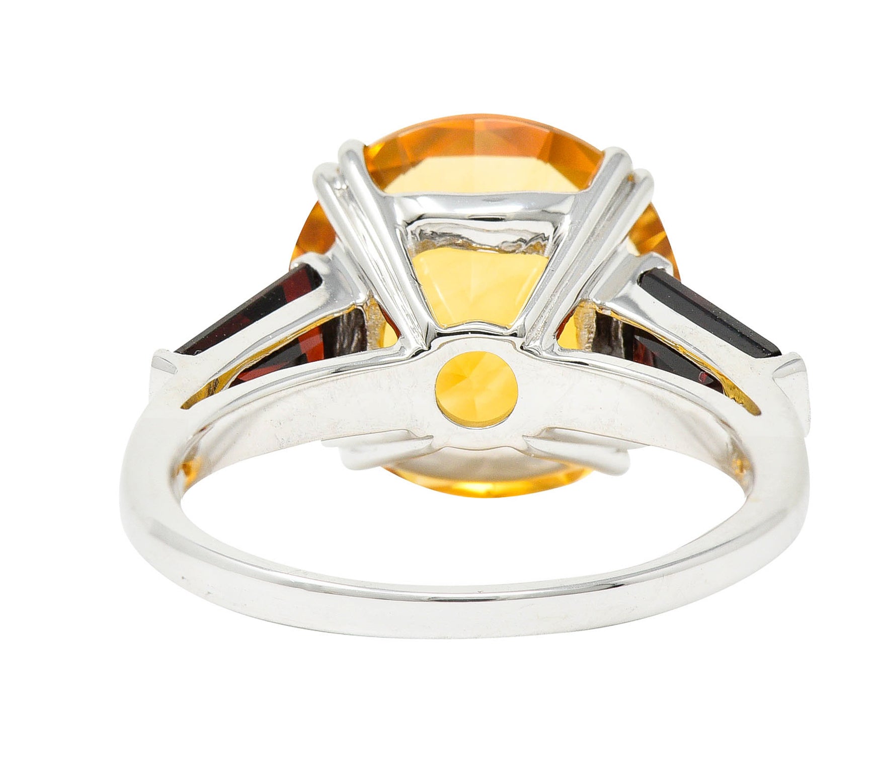 Mauboussin Paris Citrine Garnet 18 Karat White Gold Cocktail RingRing - Wilson's Estate Jewelry