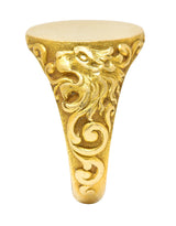 Tiffany & Co. Art Nouveau 18 Karat Gold Unisex Lion Signet RingRing - Wilson's Estate Jewelry