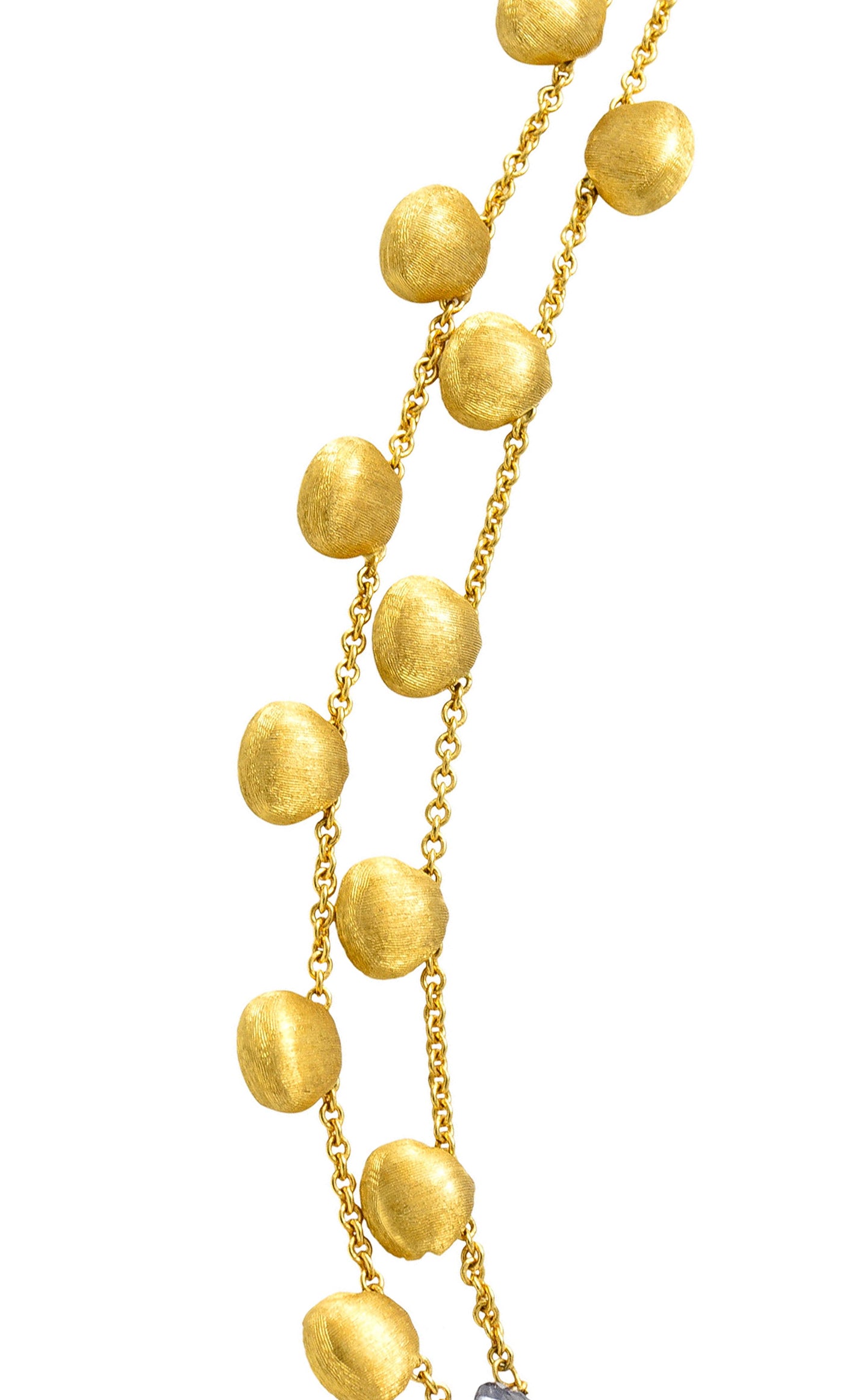 Marco Bicego Multi-Gem Diamond 18 Karat Gold Confetti Tassel NecklaceNecklace - Wilson's Estate Jewelry