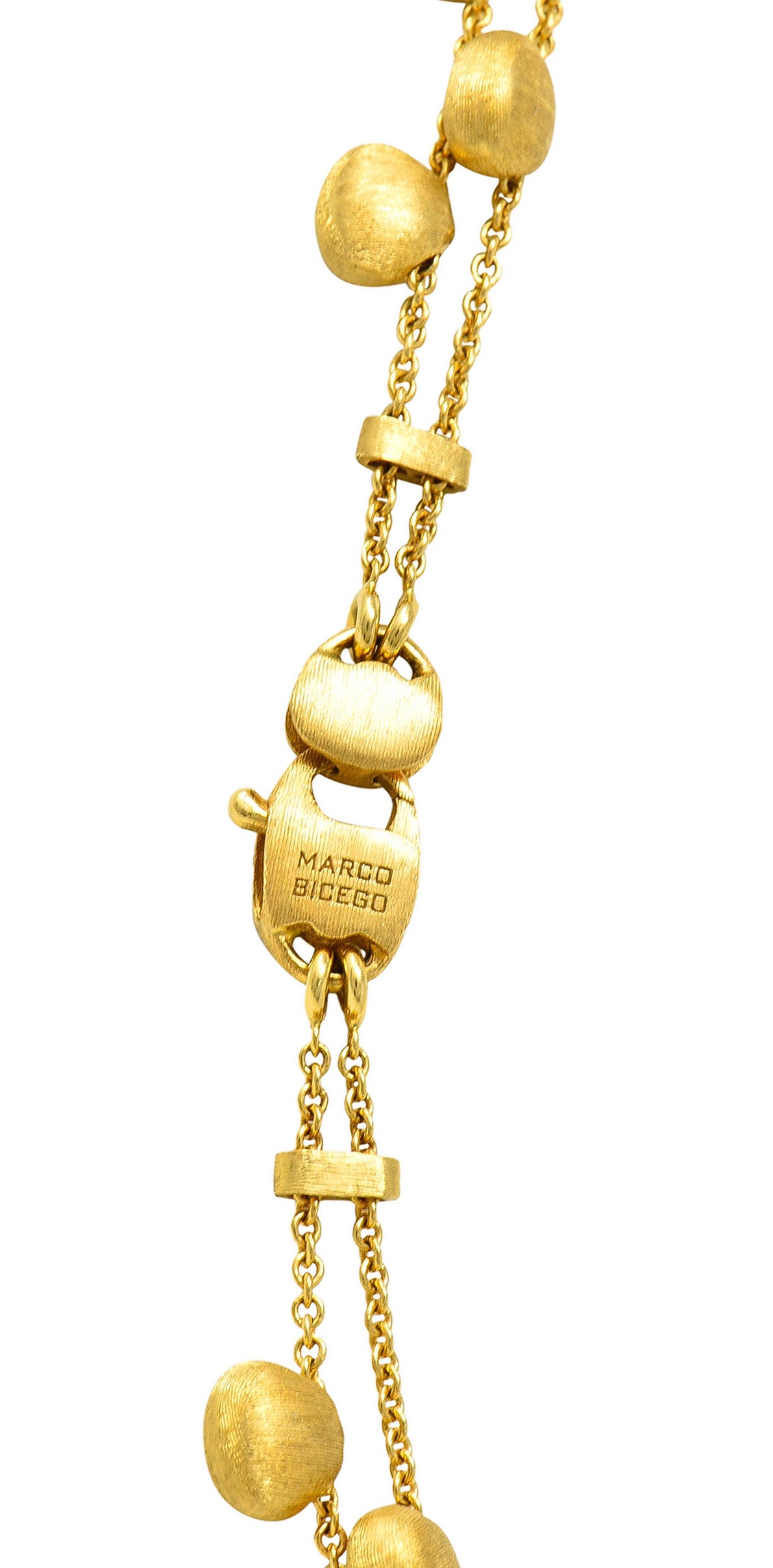 Marco Bicego Multi-Gem Diamond 18 Karat Gold Confetti Tassel NecklaceNecklace - Wilson's Estate Jewelry