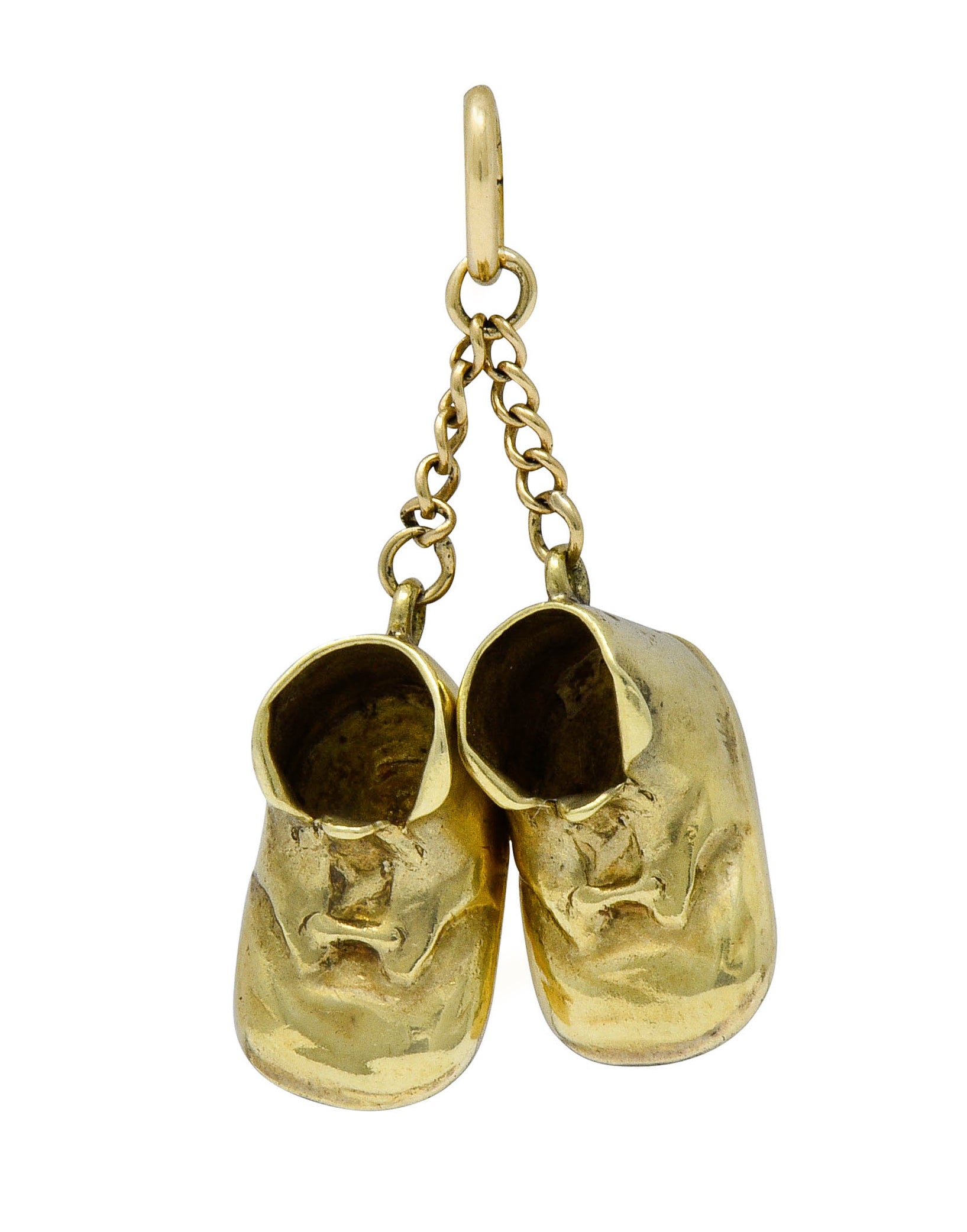 Sloan & Co. Retro 14 Karat Gold Articulated Baby Shoe Charmcharm - Wilson's Estate Jewelry