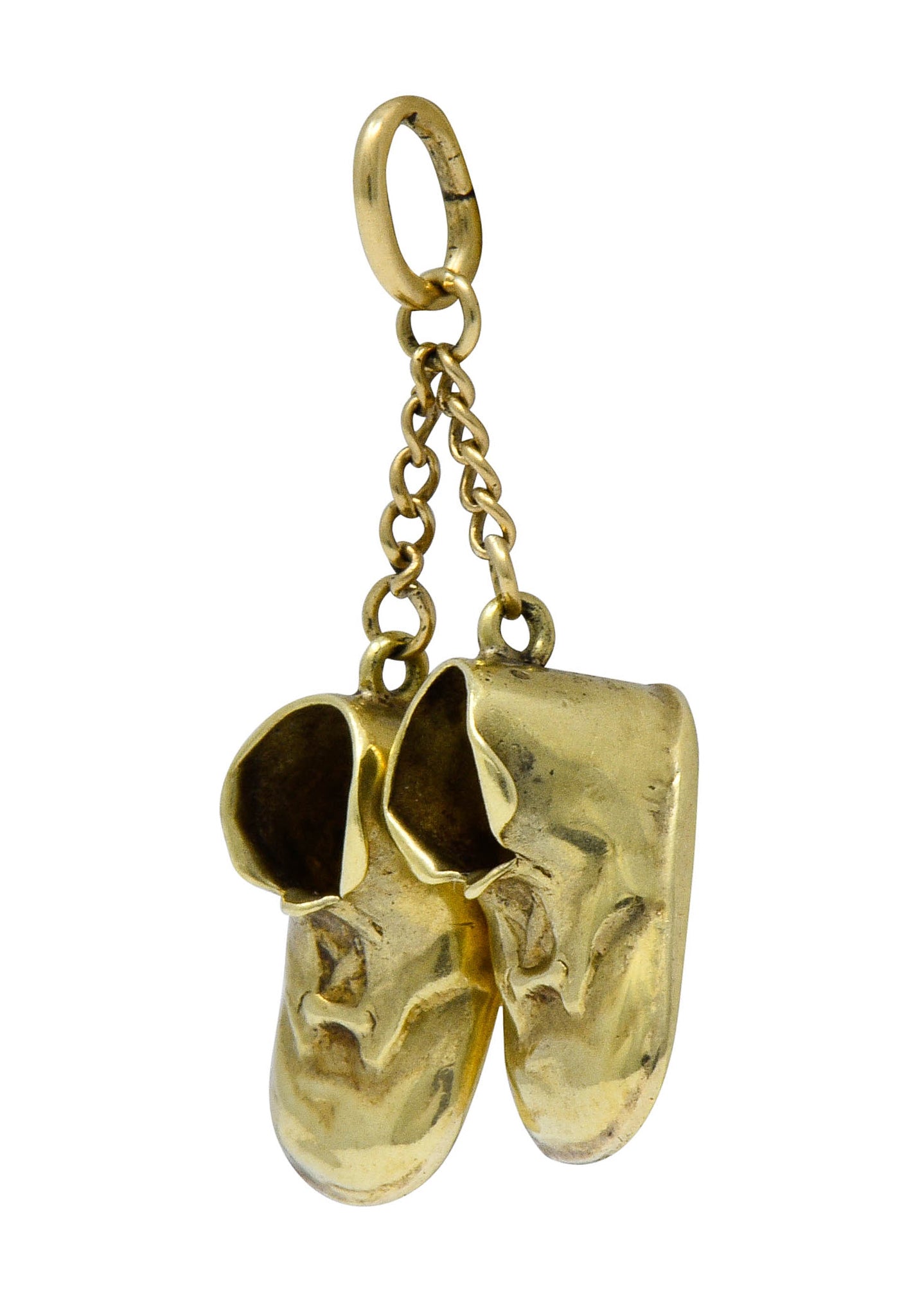 Sloan & Co. Retro 14 Karat Gold Articulated Baby Shoe Charmcharm - Wilson's Estate Jewelry