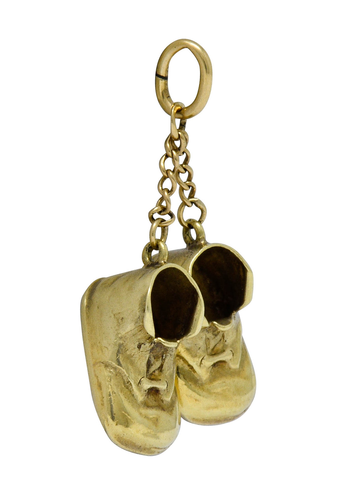 Sloan & Co. Retro 14 Karat Gold Articulated Baby Shoe Charmcharm - Wilson's Estate Jewelry