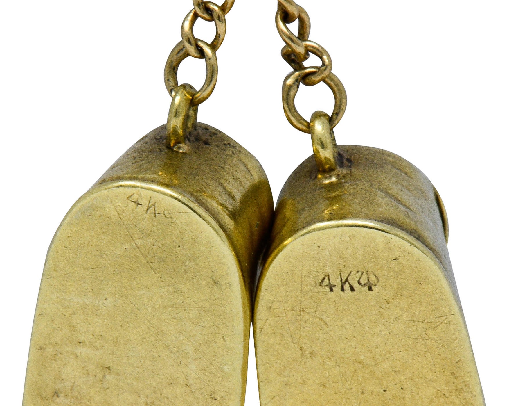 Sloan & Co. Retro 14 Karat Gold Articulated Baby Shoe Charmcharm - Wilson's Estate Jewelry