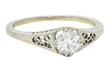 Jones & Woodland Co. 0.44 CTW Diamond 18 Karat White Gold Engagement RingRing - Wilson's Estate Jewelry