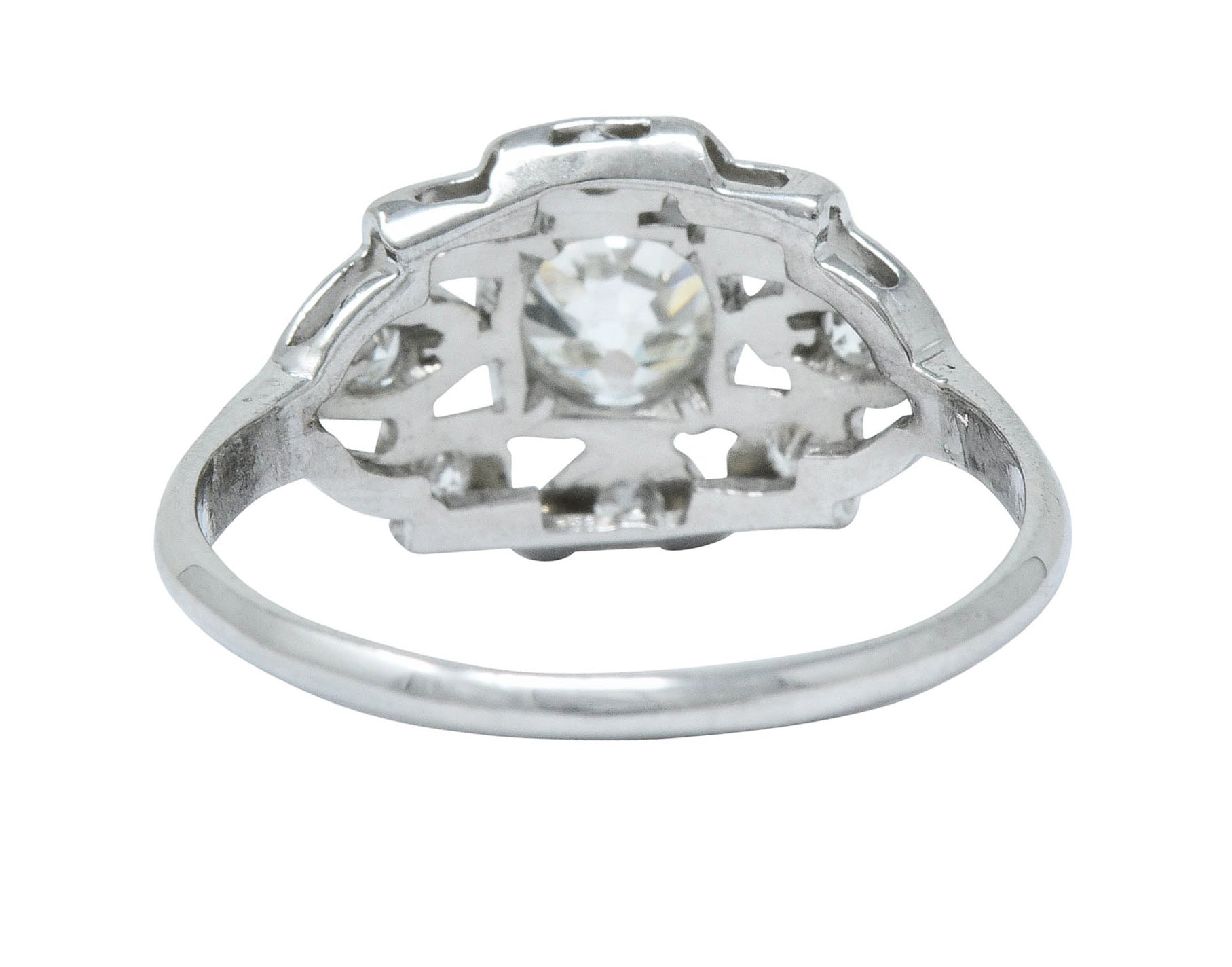 Sweet Edwardian 0.50 CTW Diamond Platinum Dinner RingRing - Wilson's Estate Jewelry