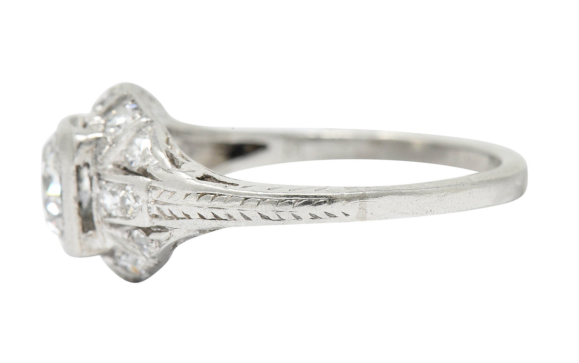 Art Deco 0.75 CTW Diamond Platinum Engagement Ring Circa 1930Ring - Wilson's Estate Jewelry