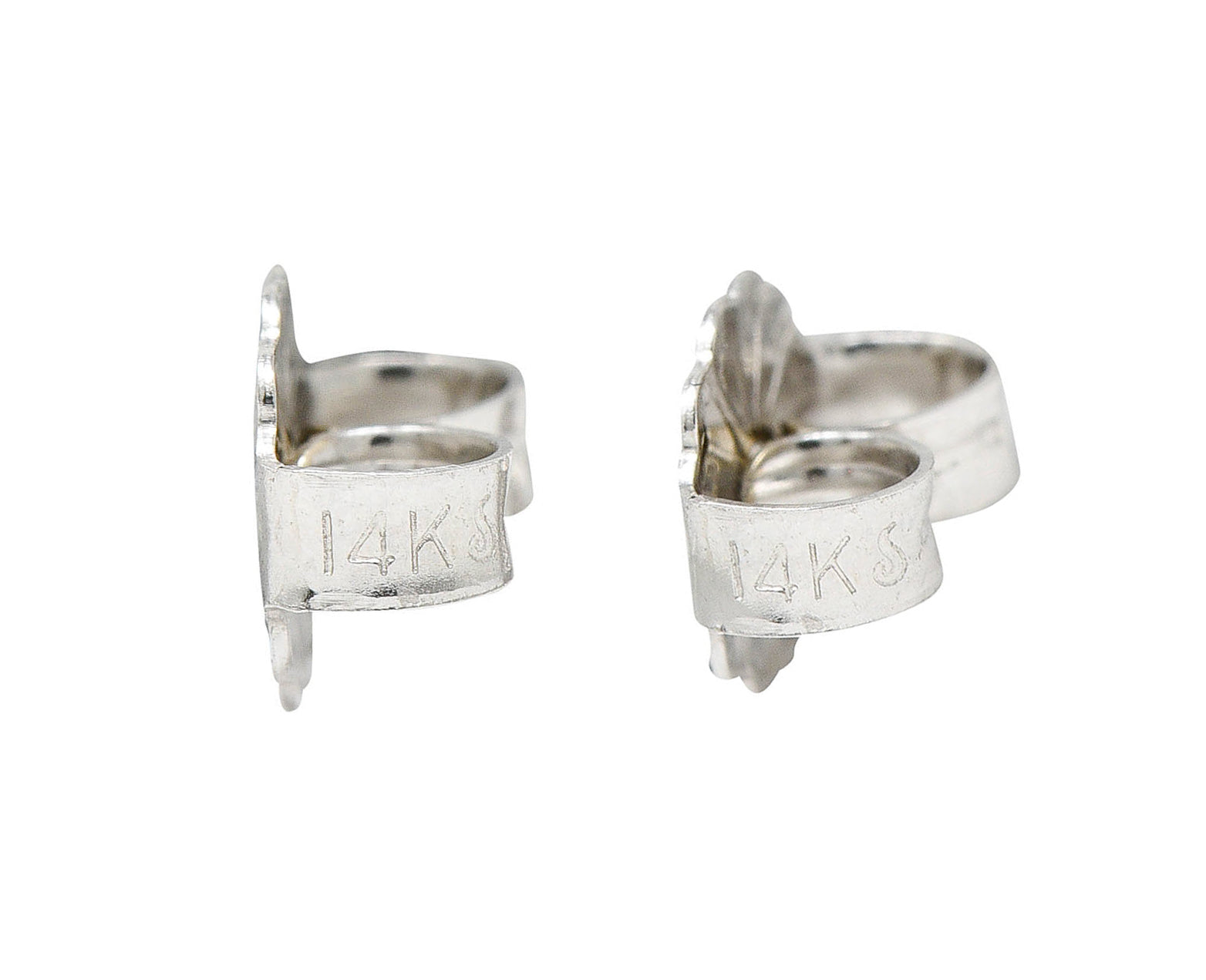 Classic 2.04 CTW Diamond 18 Karat White Gold Stud Earrings GIAEarrings - Wilson's Estate Jewelry