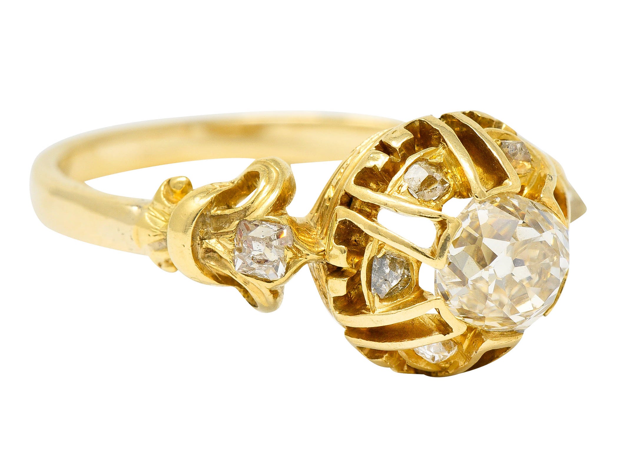 1920's Early Art Deco 1.30 CTW Diamond 14 Karat Gold Engagement RingRing - Wilson's Estate Jewelry