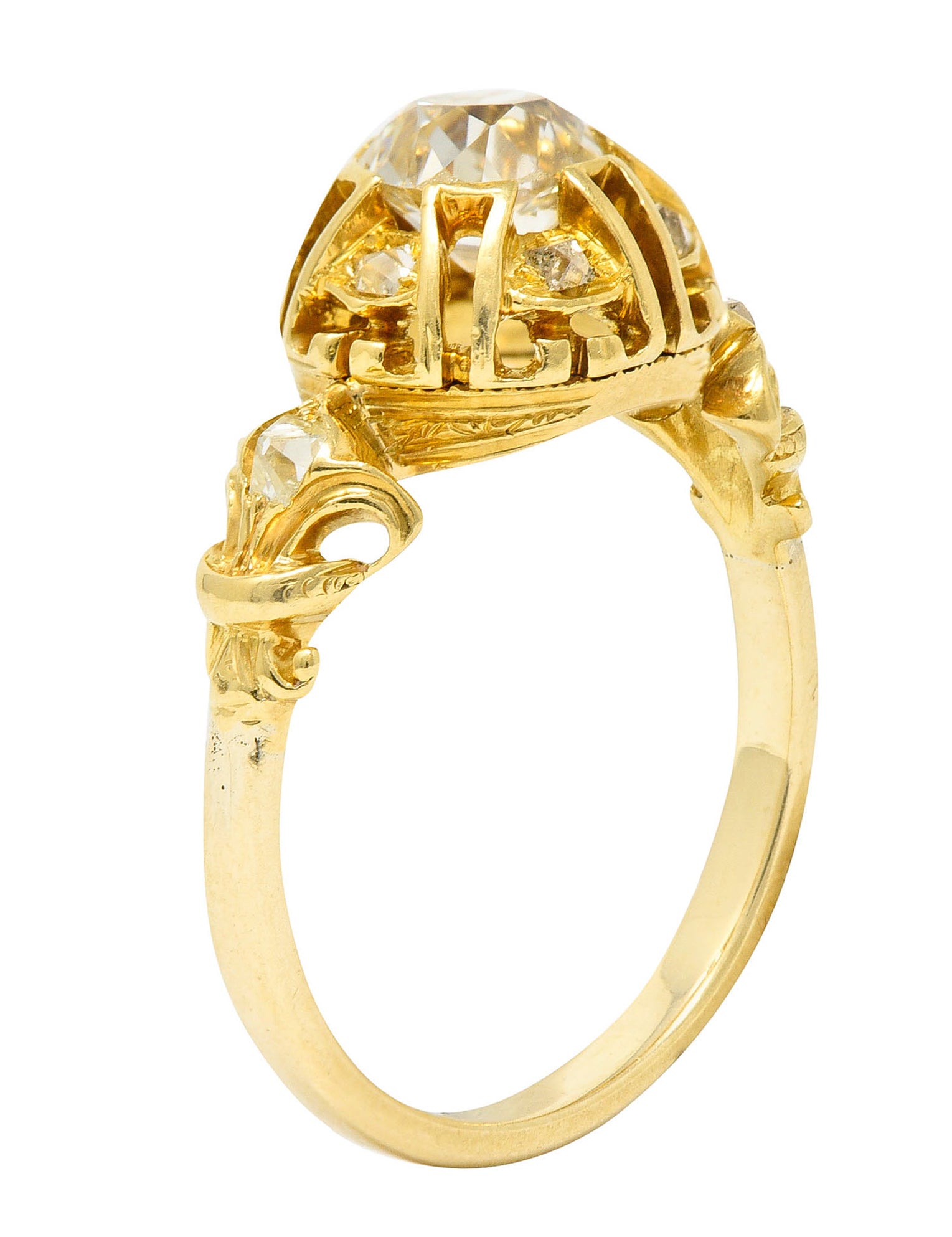 1920's Early Art Deco 1.30 CTW Diamond 14 Karat Gold Engagement RingRing - Wilson's Estate Jewelry