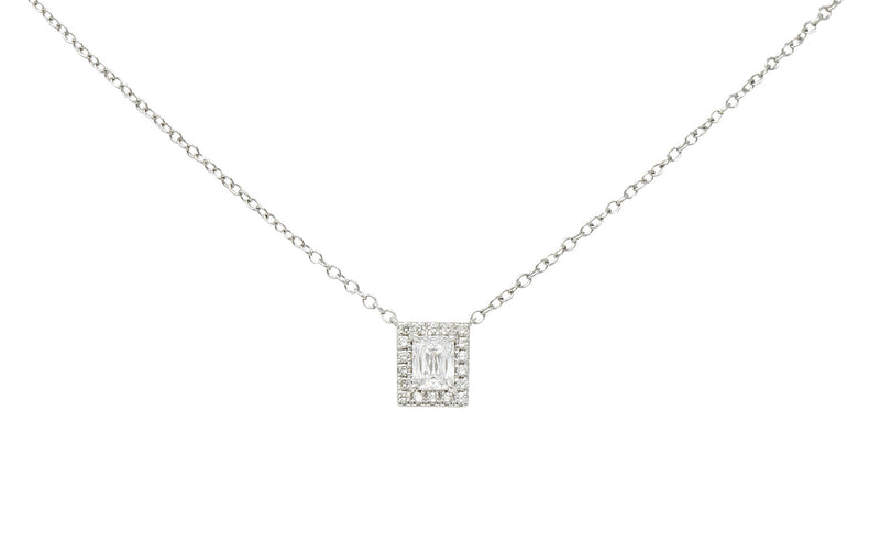 Modern 0.70 CTW Crisscut Diamond Platinum Station NecklaceNecklace - Wilson's Estate Jewelry