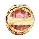 Large SeidenGang Pink Tourmaline 14 Karat Gold Cocktail RingRing - Wilson's Estate Jewelry